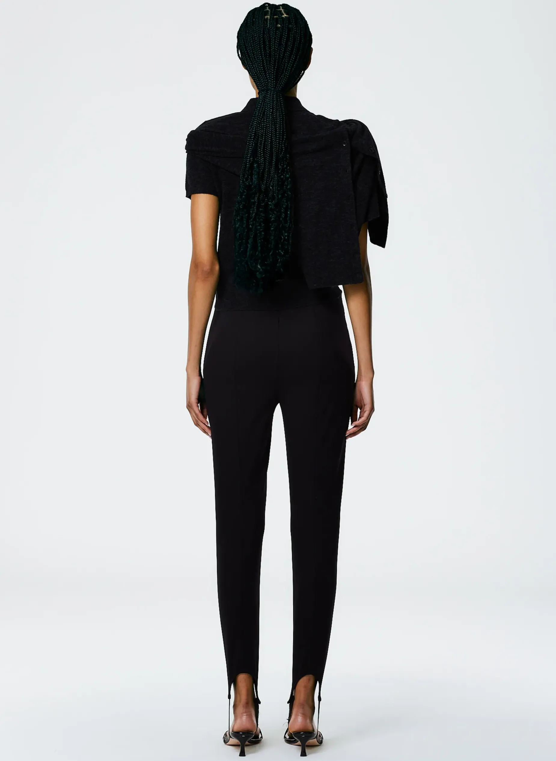 Pants & Shorts>Tibi Compact Ultra Stretch Knit Stirrup Legging Black