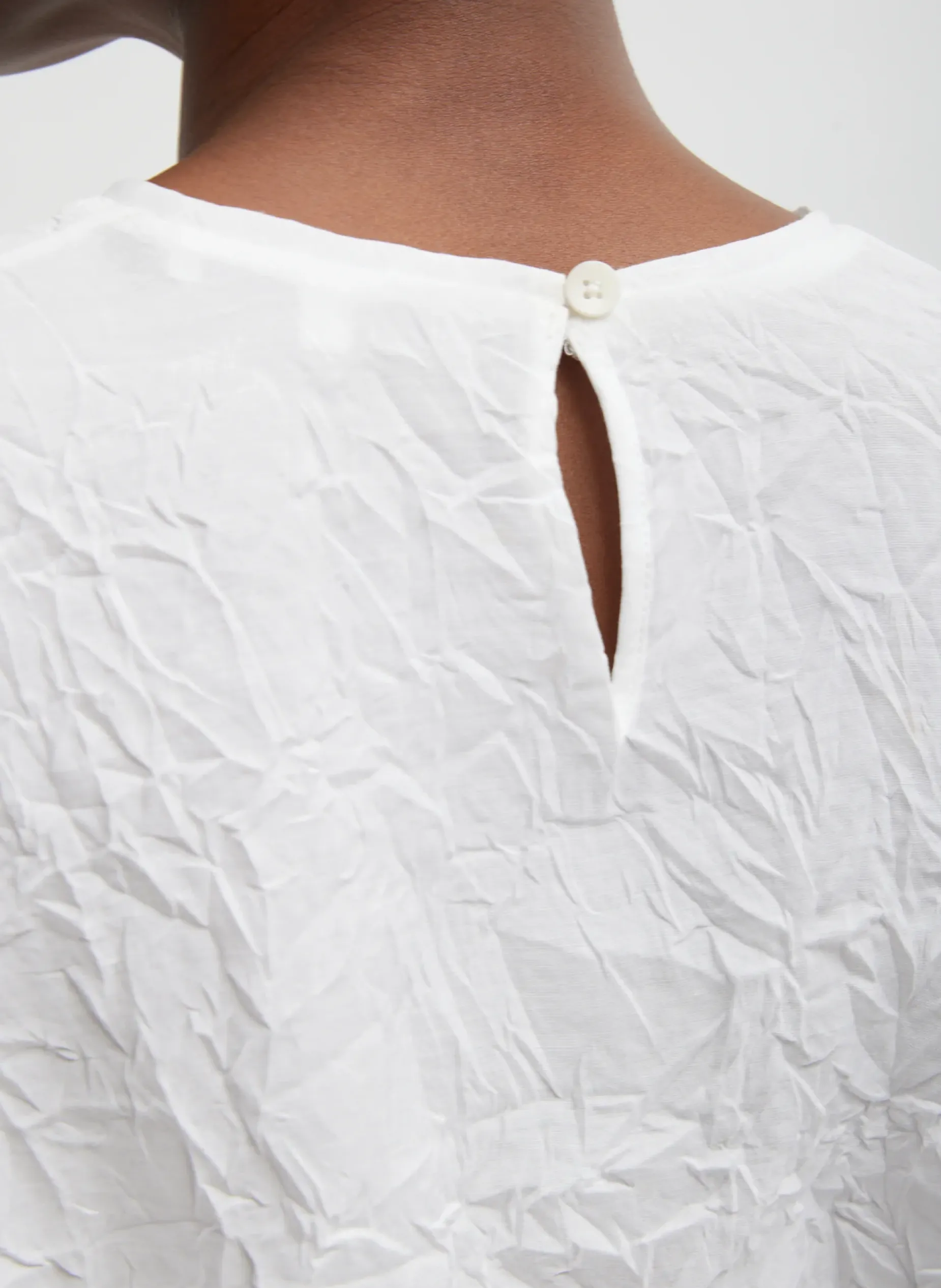 Tops>Tibi Crinkle Shirting Easy T-Shirt White