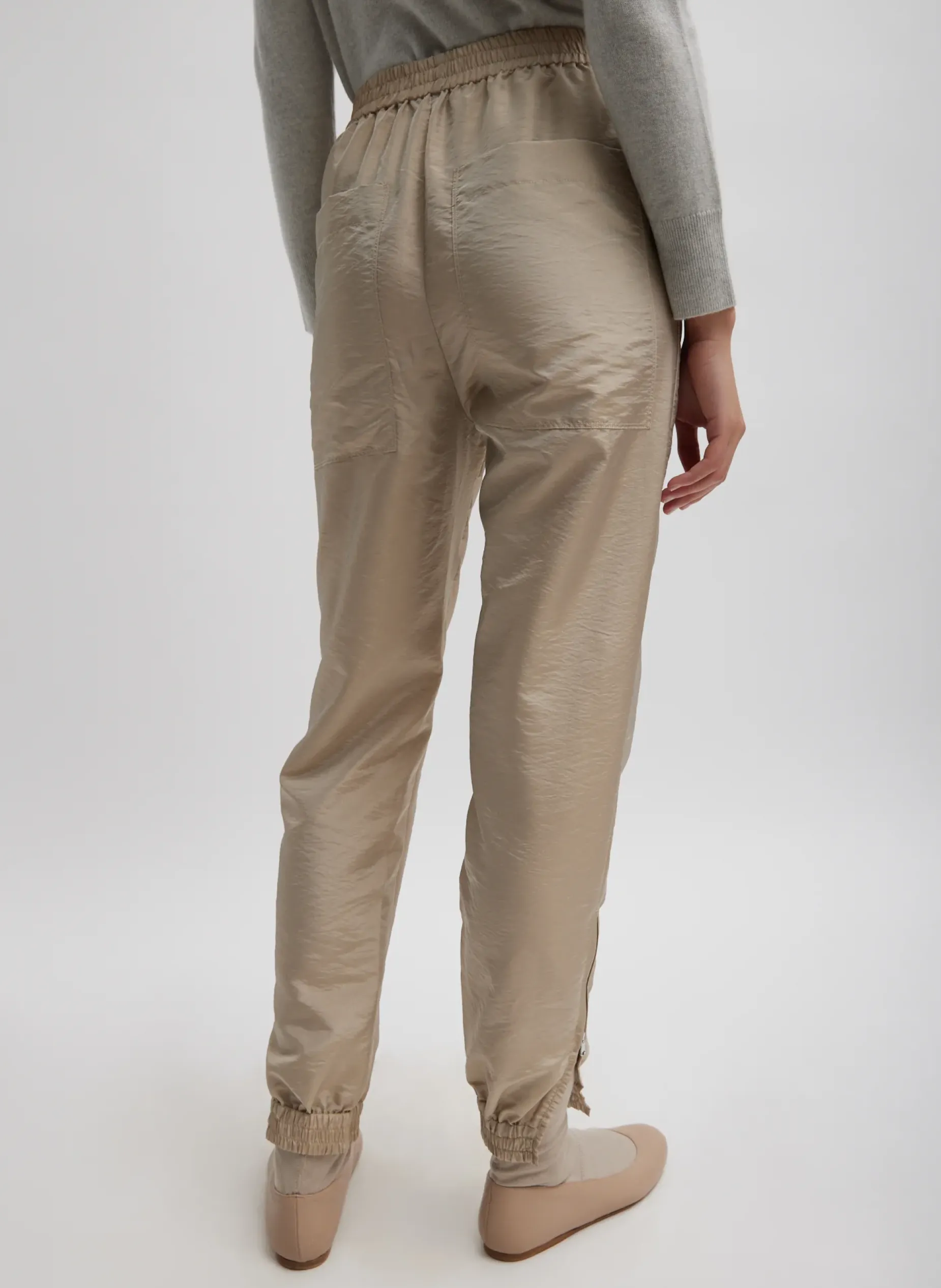 Pants & Shorts|Fundamentals - WOFs>Tibi Crispy Nylon Kat Jogger Desert Sand