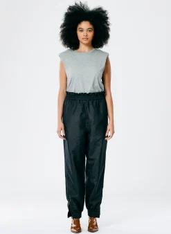 Pants & Shorts|Fundamentals - WOFs>Tibi Crispy Nylon Paper Bag Felix Jogger Black