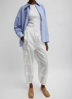 Pants & Shorts|Fundamentals - WOFs>Tibi Crispy Nylon Wilt Pull On Jogger White