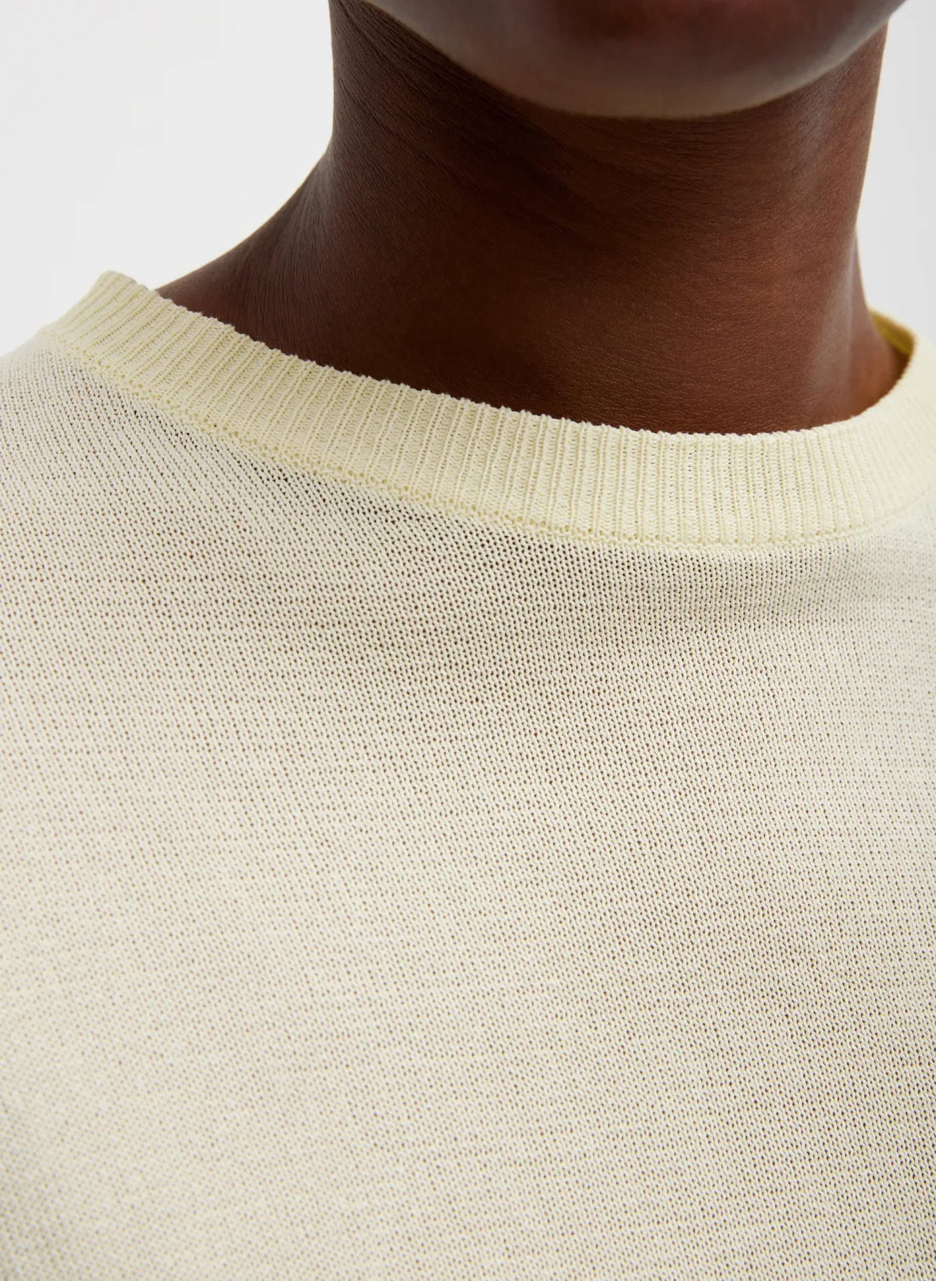 Knitwear & Sweatshirts|Tops>Tibi Crispy Sweater Oversized Easy T-Shirt Butter