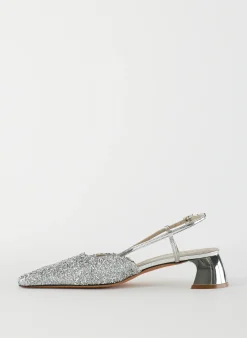 Heels>Tibi Curly Victor Slingback Silver