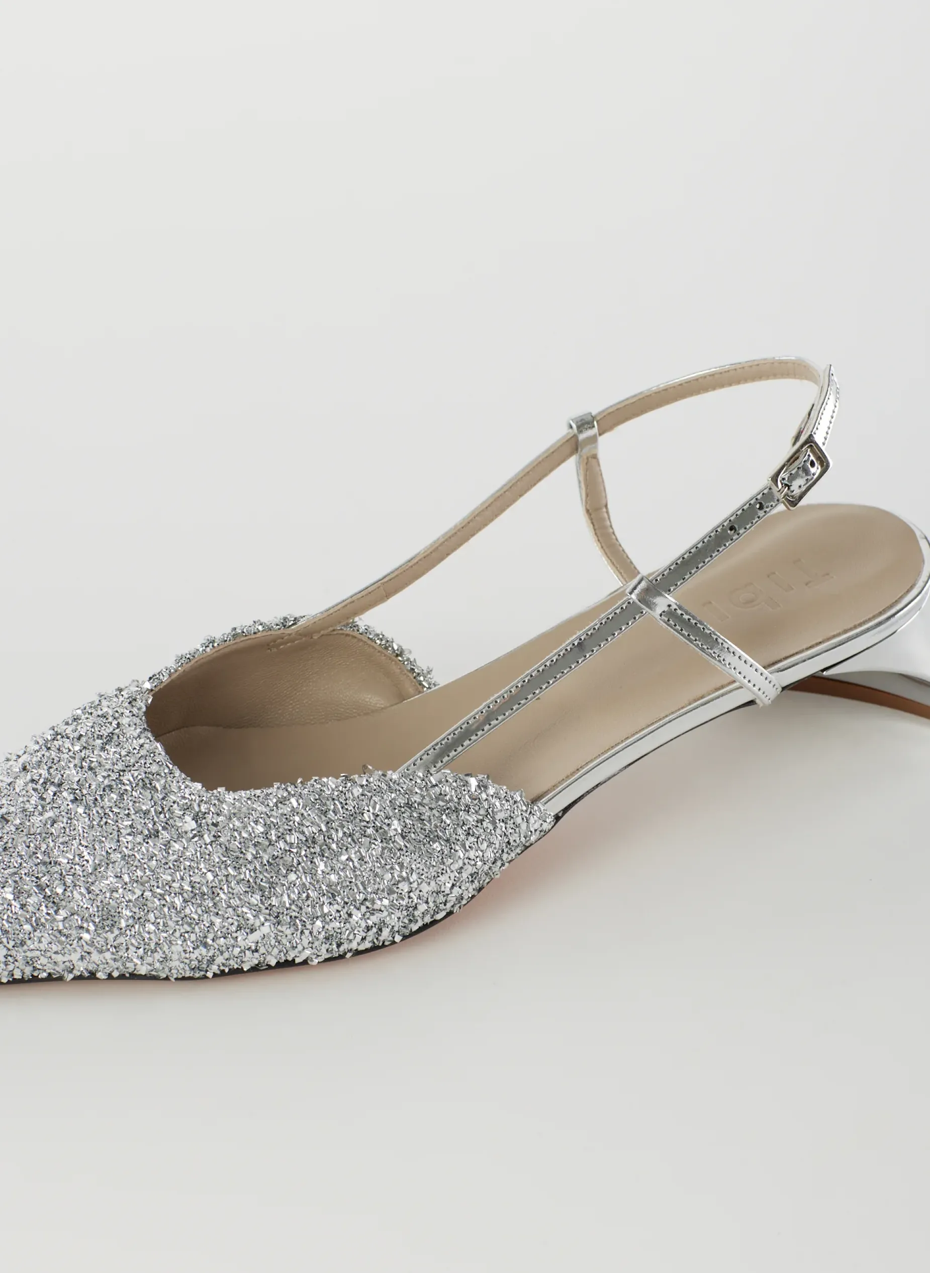 Heels>Tibi Curly Victor Slingback Silver