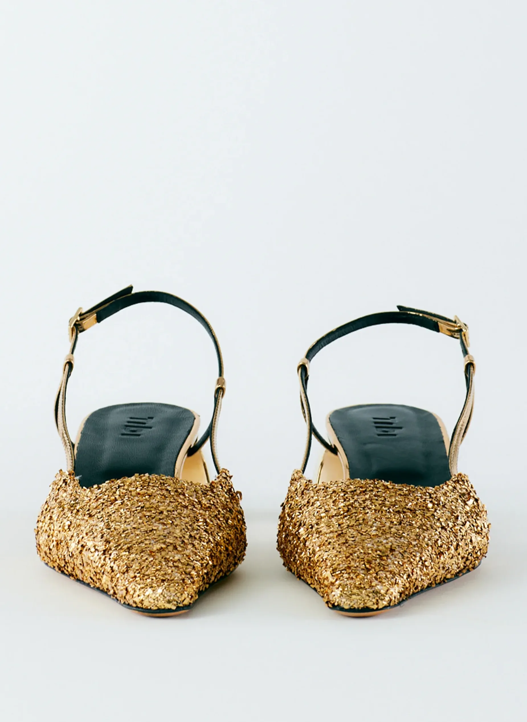 Heels>Tibi Curly Victor Slingback Gold