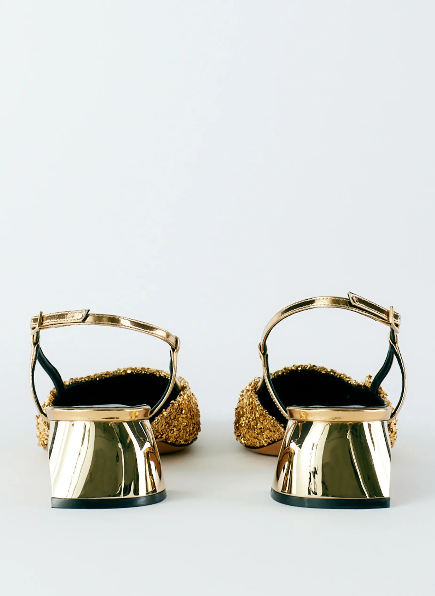 Heels>Tibi Curly Victor Slingback Gold