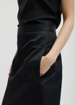 Skirts>Tibi Daisy Embroidered Nylon Skirt Black