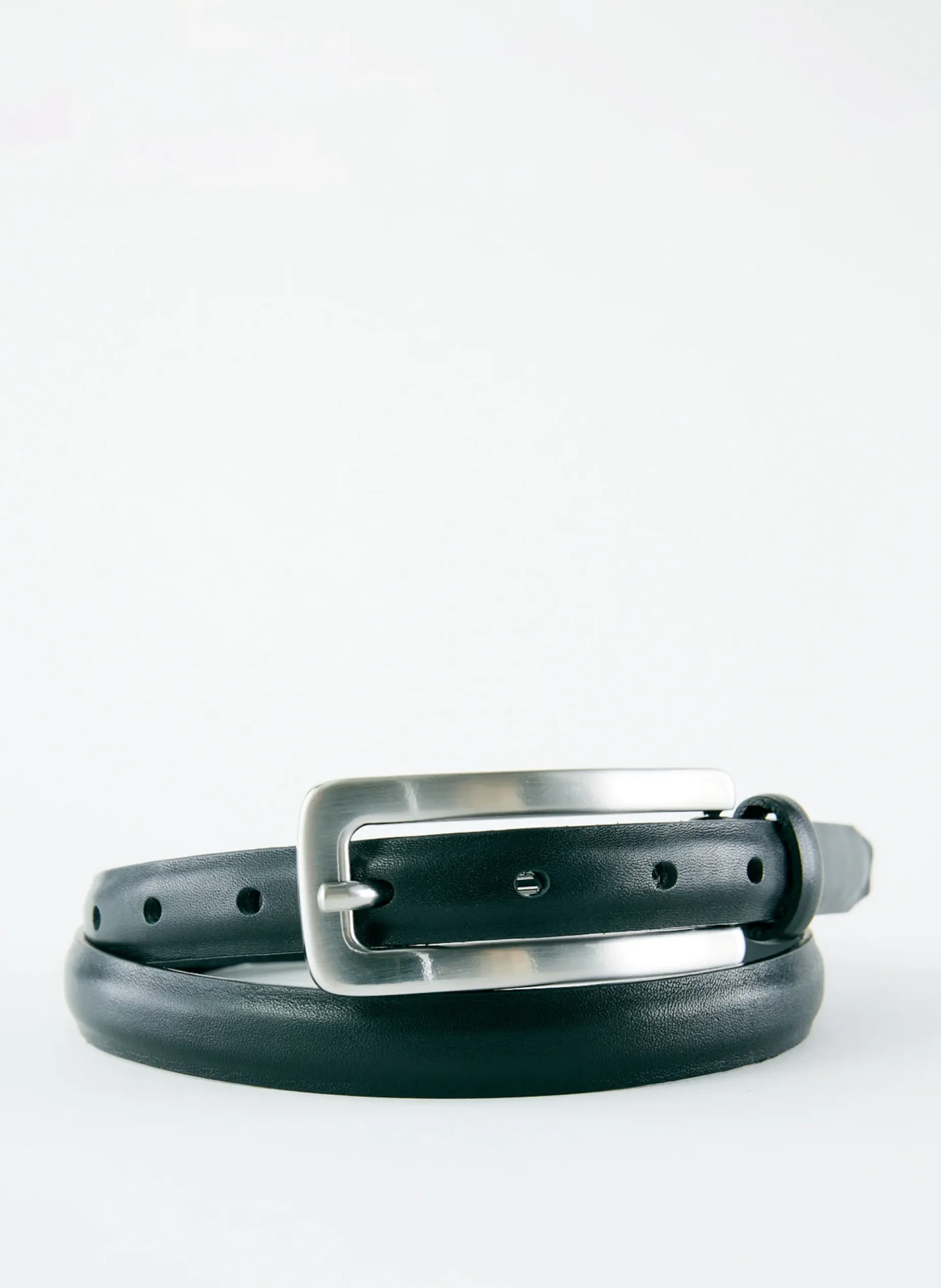 Belts>Tibi Darwin Leather Belt Black