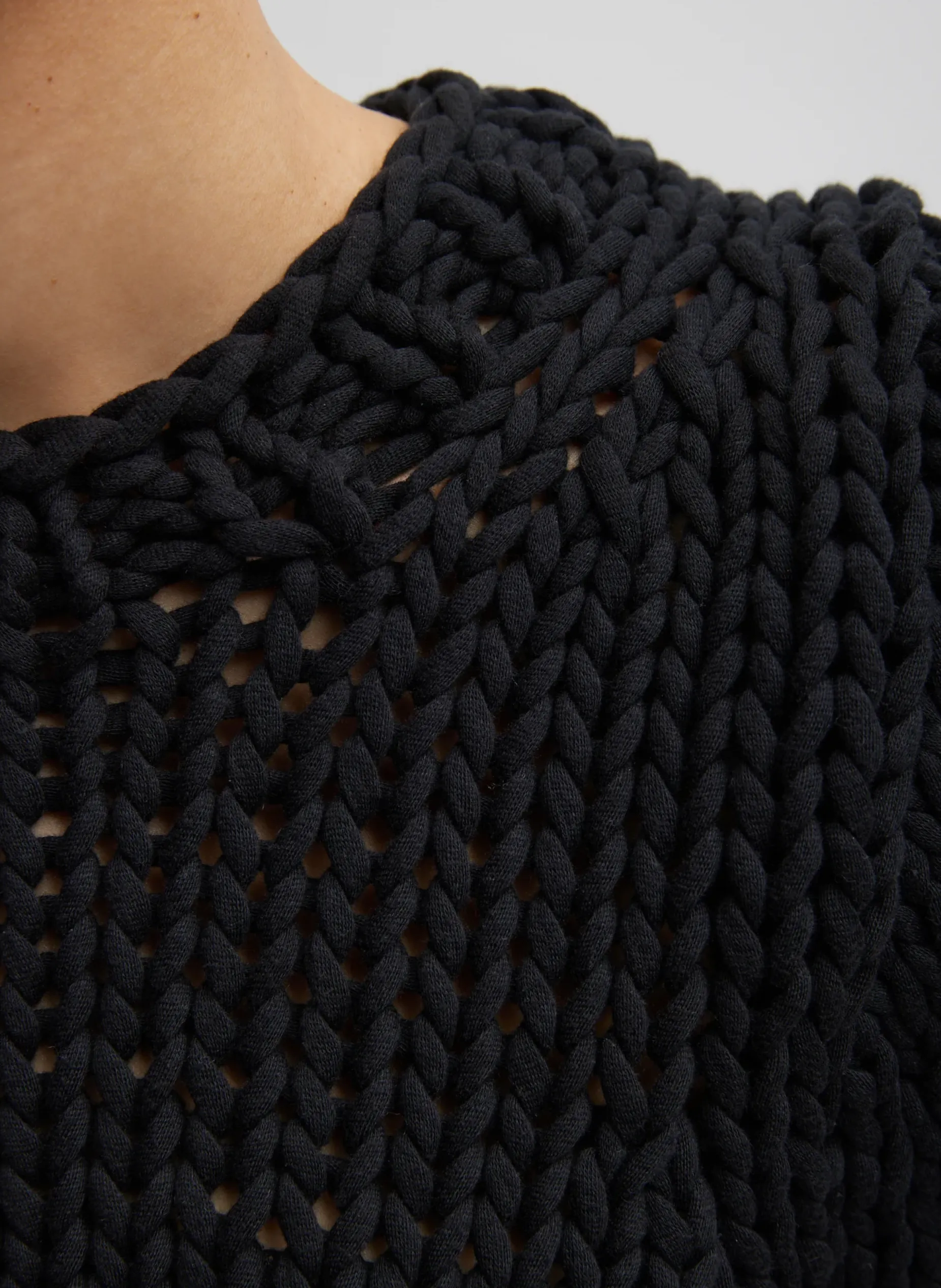 Knitwear & Sweatshirts>Tibi Deluxe Tube Yarn Sweater Mini Puff Pullover Black