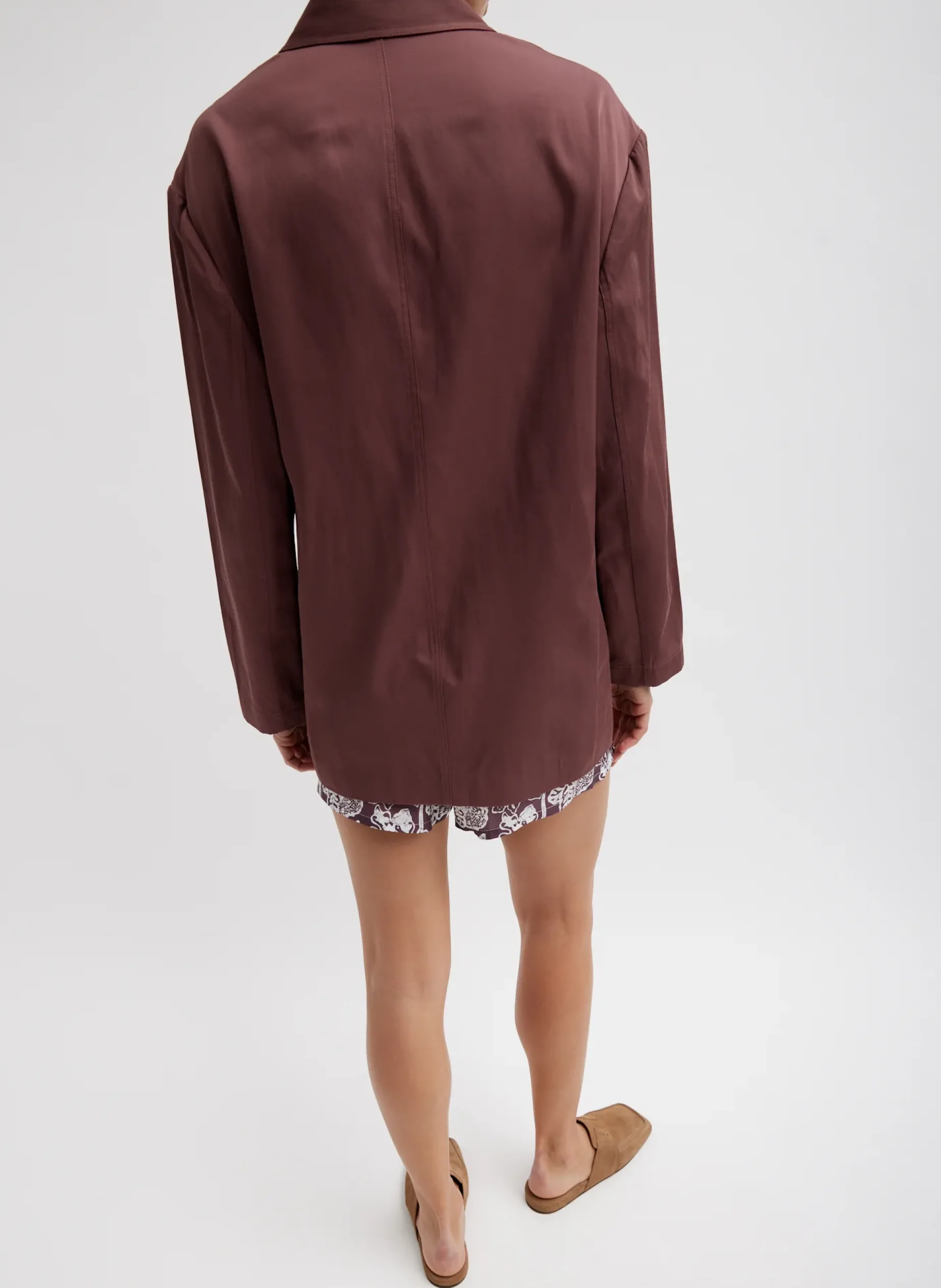Jackets & Outerwear|Suits>Tibi Drapey Suiting Liam Blazer Cinnamon