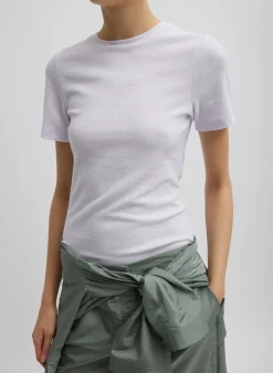 Tops>Tibi Dry Loop Terry Baby T-Shirt Pale Lavender