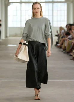 Skirts>Tibi Embossed Python Circle Skirt Black