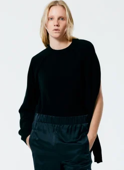 Knitwear & Sweatshirts|Fundamentals - WOFs>Tibi Feather Weight Cashmere Easy Cocoon Tunic Black