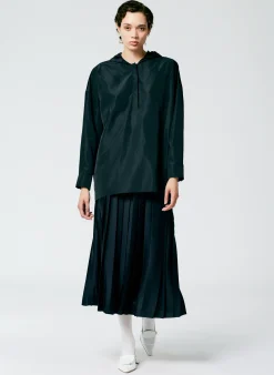 Skirts|Fundamentals - WOFs>Tibi Feather Weight Pleated Pull On Skirt Navy