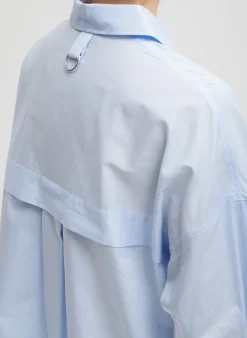Tops|Fundamentals - WOFs>Tibi Gabe Oversized Shirt Blue