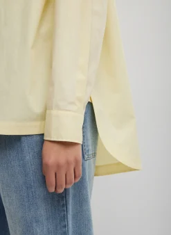 Tops|Fundamentals - WOFs>Tibi Gabe Oversized Shirt Lemon Ice
