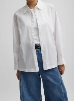 Tops|Fundamentals - WOFs>Tibi Gabe Oversized Shirt White