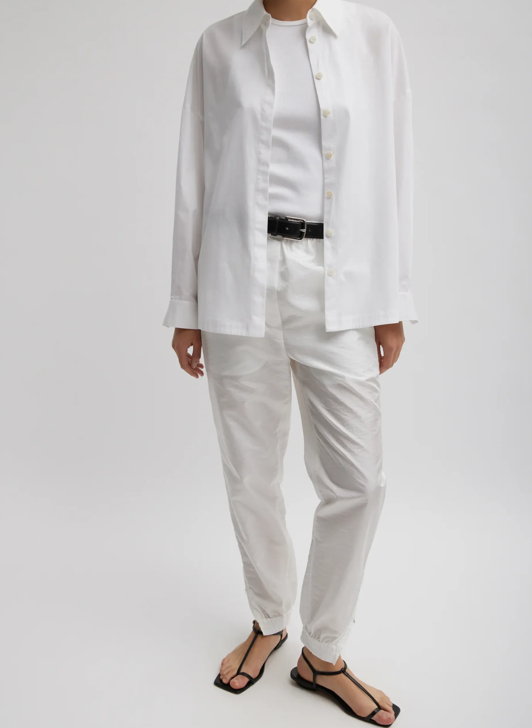 Tops|Fundamentals - WOFs>Tibi Gabe Oversized Shirt White