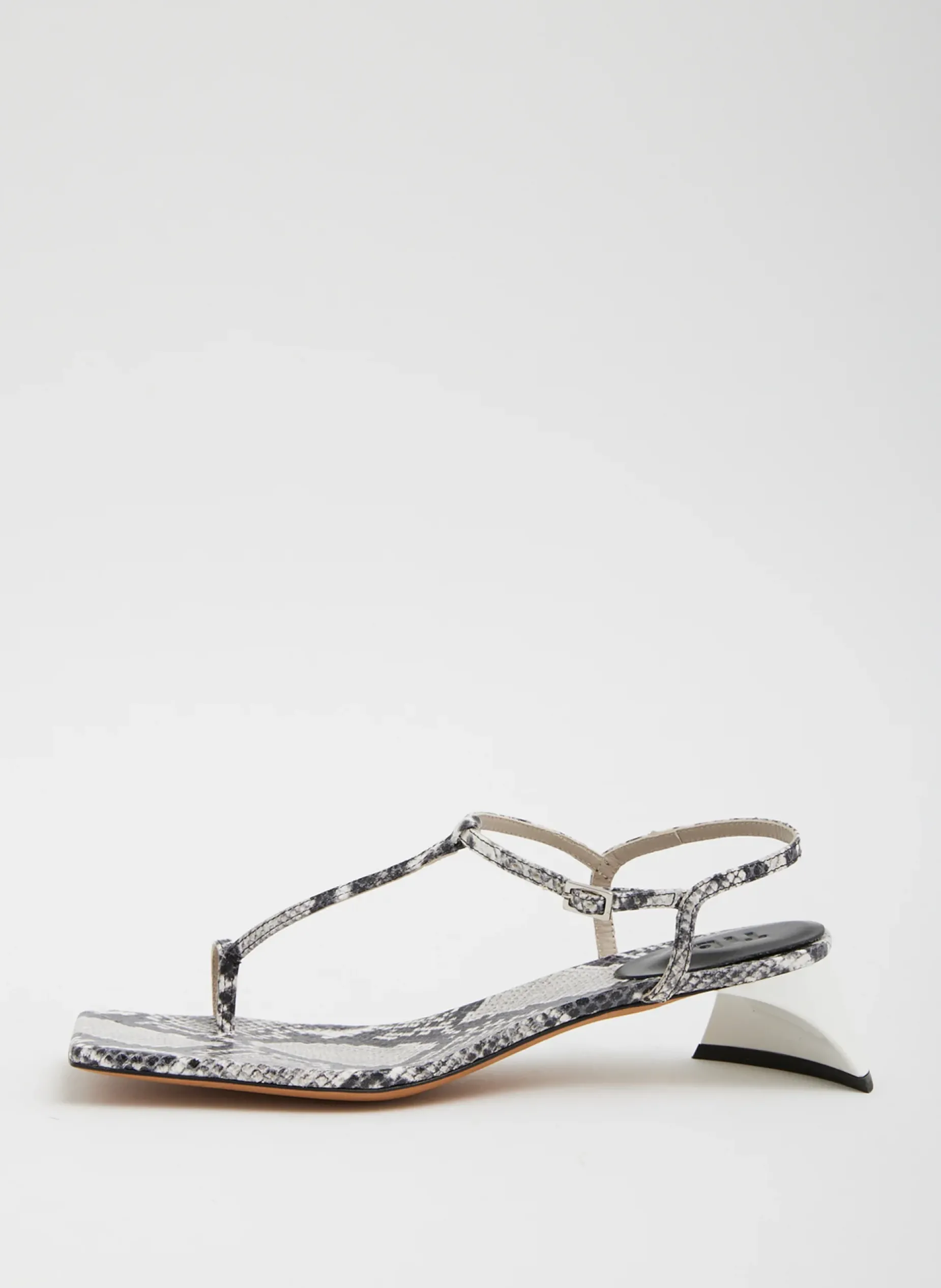 Heels|Sandals>Tibi Georgia Embossed Snake Sandal Grey Embossed Snake