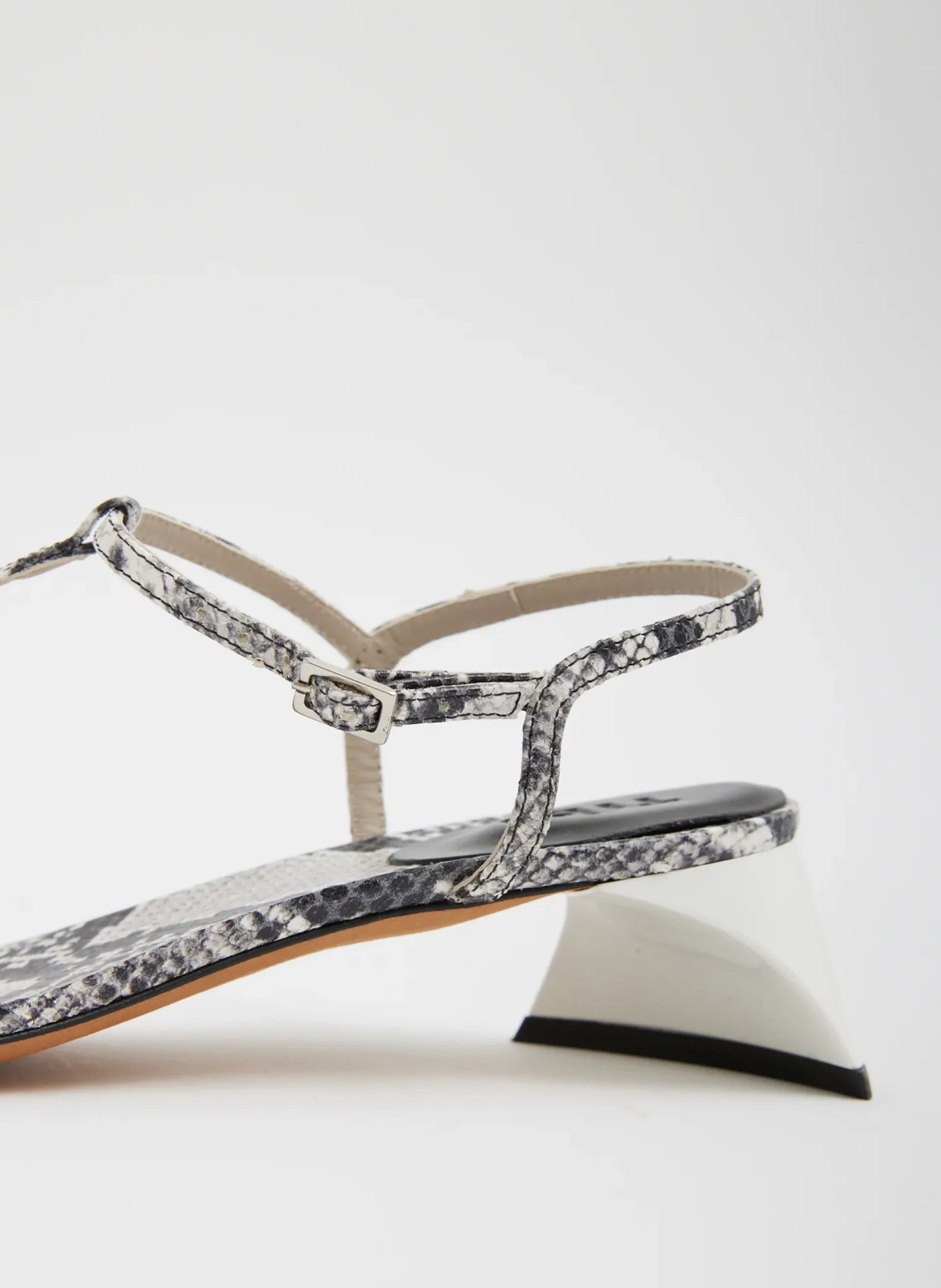 Heels|Sandals>Tibi Georgia Embossed Snake Sandal Grey Embossed Snake