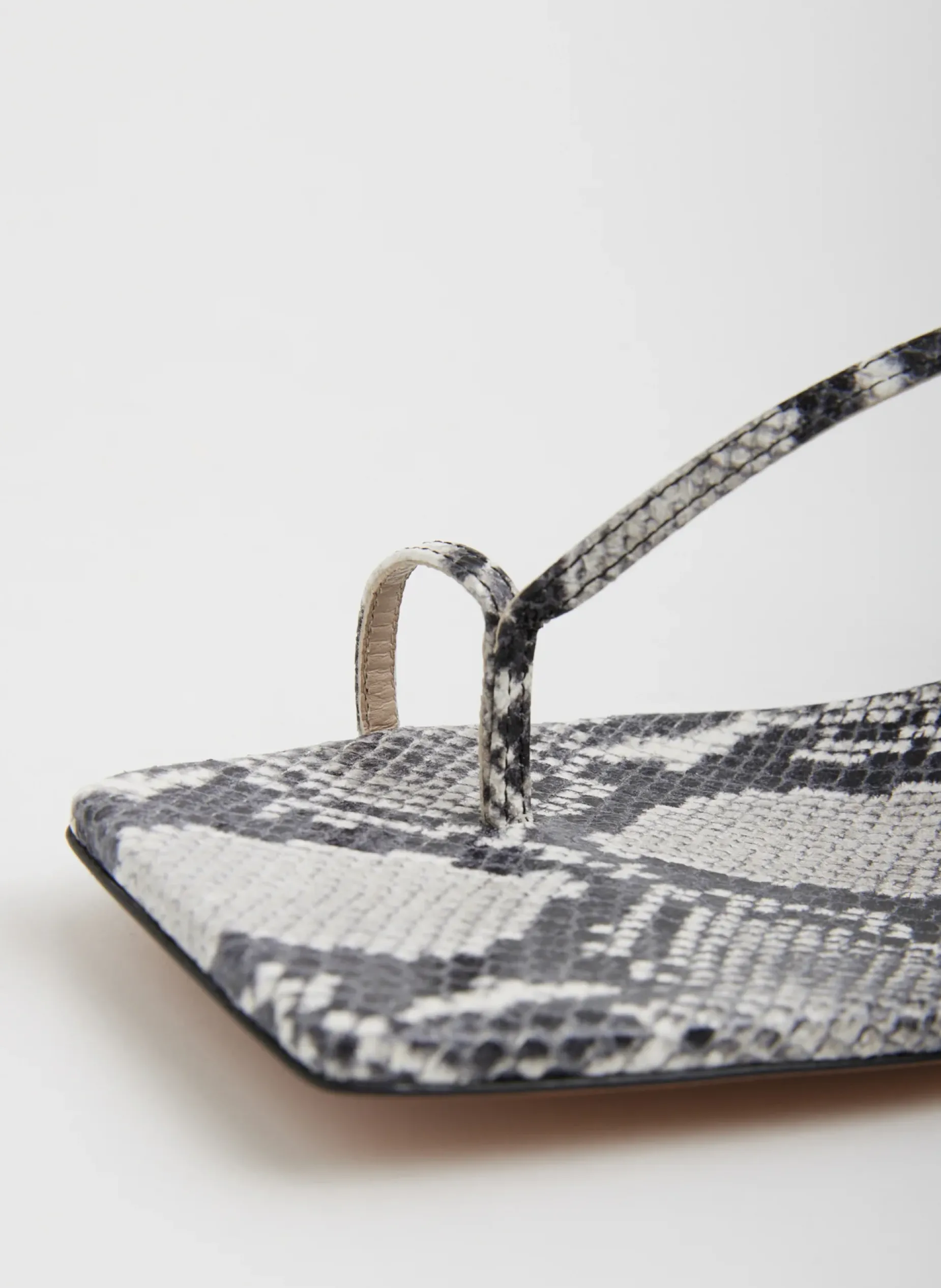 Heels|Sandals>Tibi Georgia Embossed Snake Sandal Grey Embossed Snake
