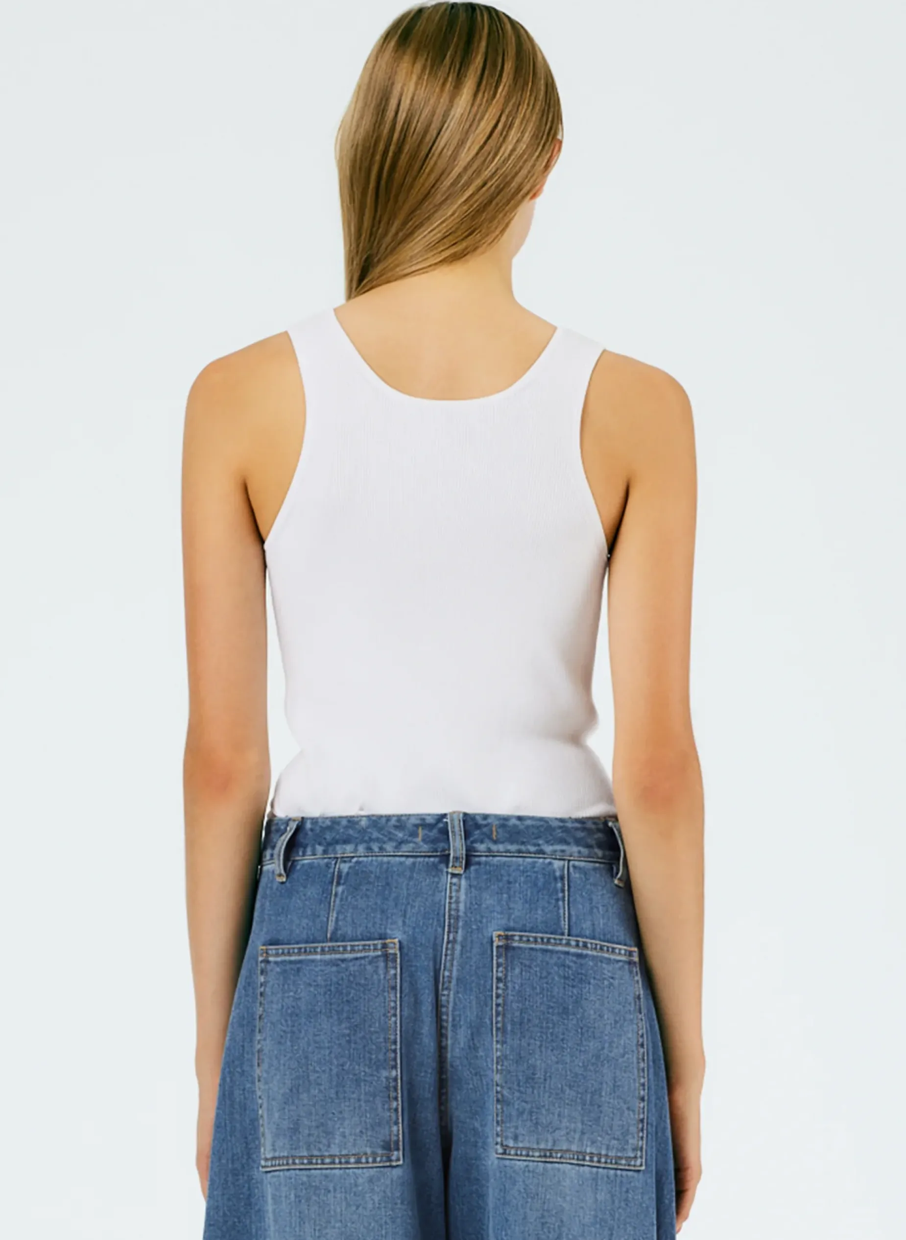 Knitwear & Sweatshirts|Fundamentals - WOFs>Tibi Giselle Tank Sweater White