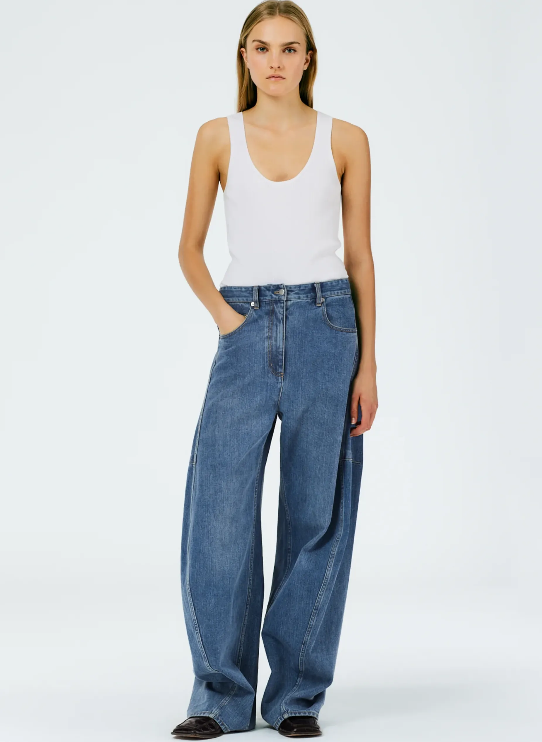 Knitwear & Sweatshirts|Fundamentals - WOFs>Tibi Giselle Tank Sweater White