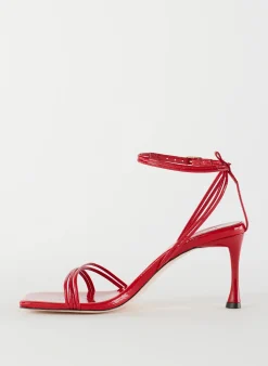 Heels|Sandals>Tibi Guy Naplack Sandal Cherry Red