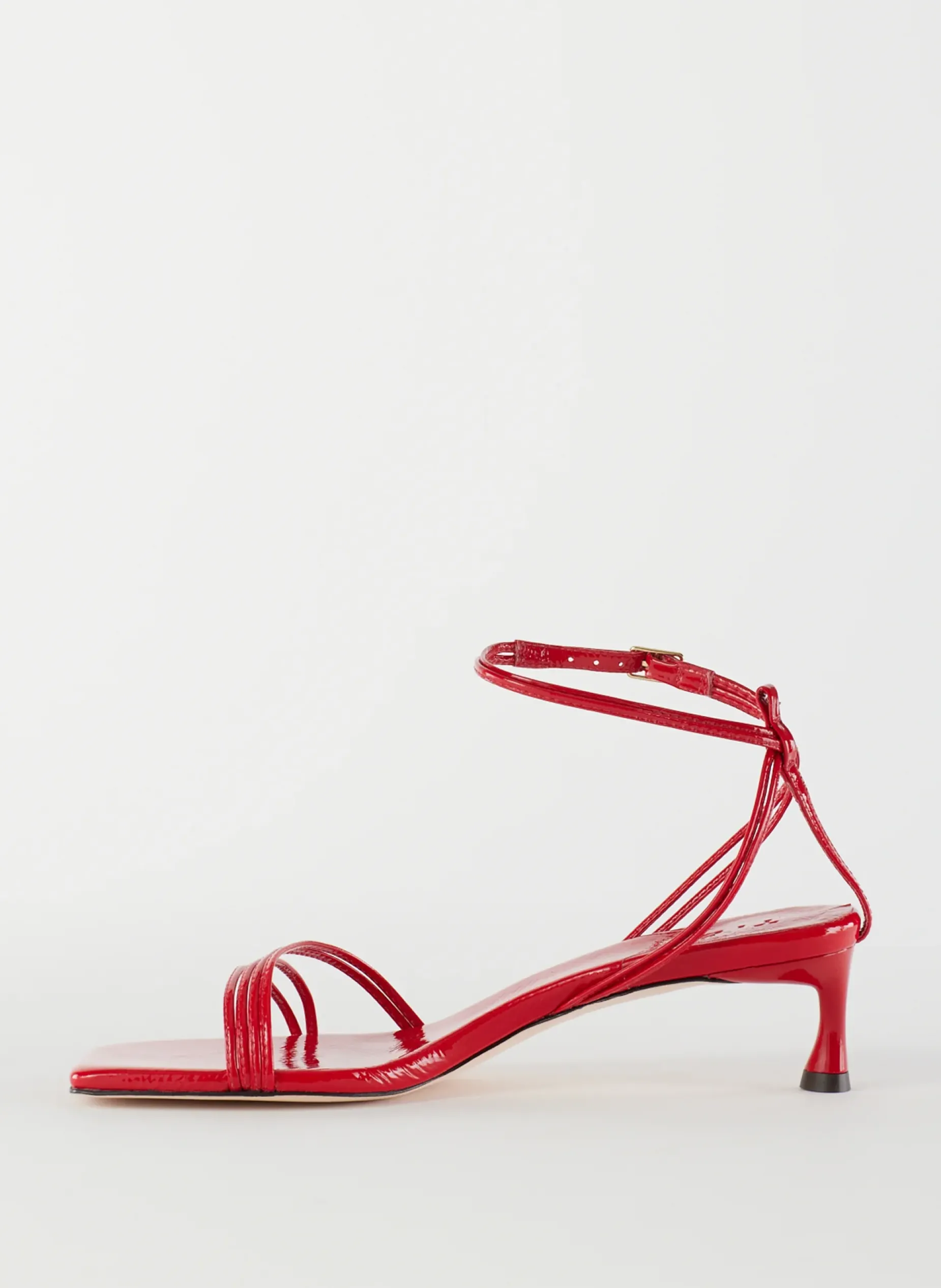 Heels|Sandals>Tibi Harper Naplack Sandal Cherry Red