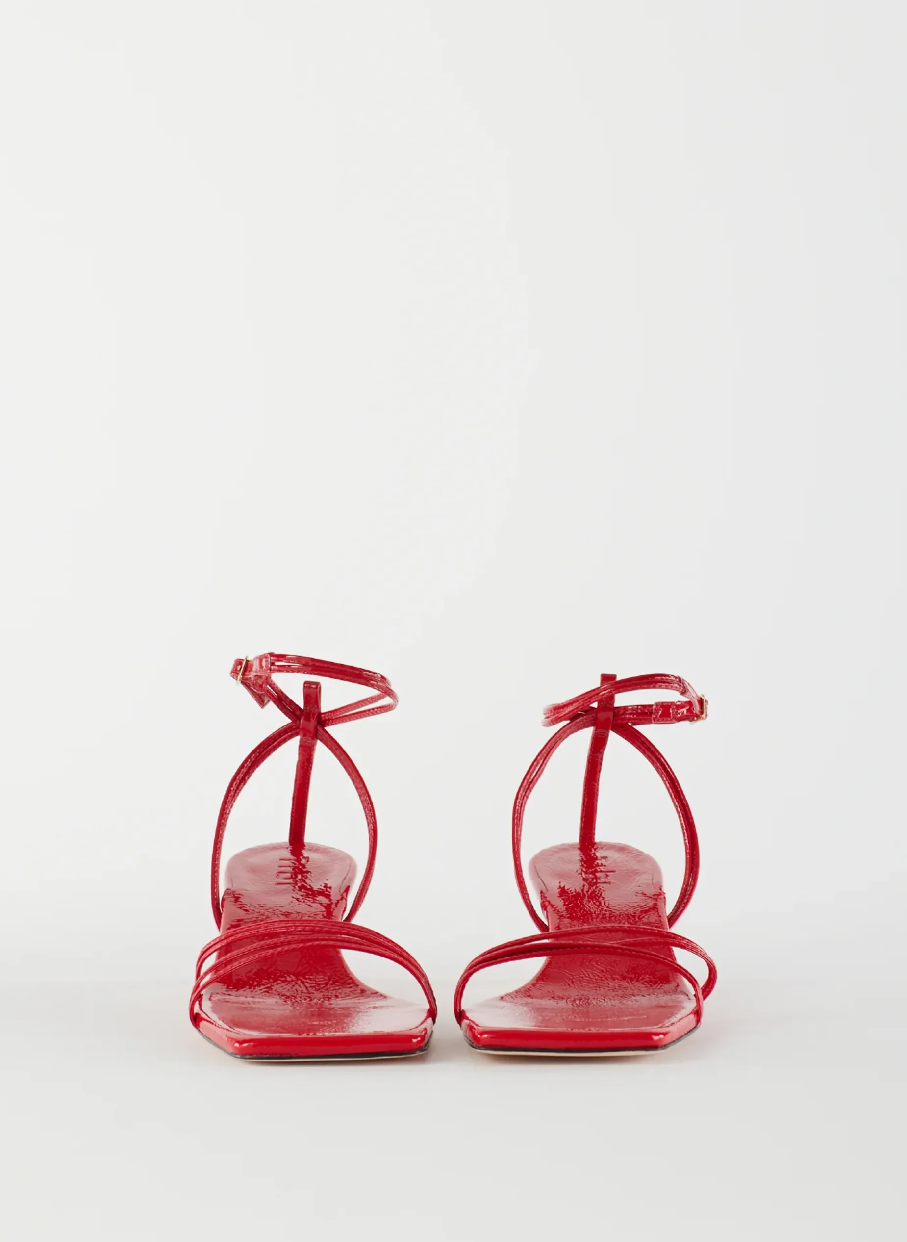 Heels|Sandals>Tibi Harper Naplack Sandal Cherry Red
