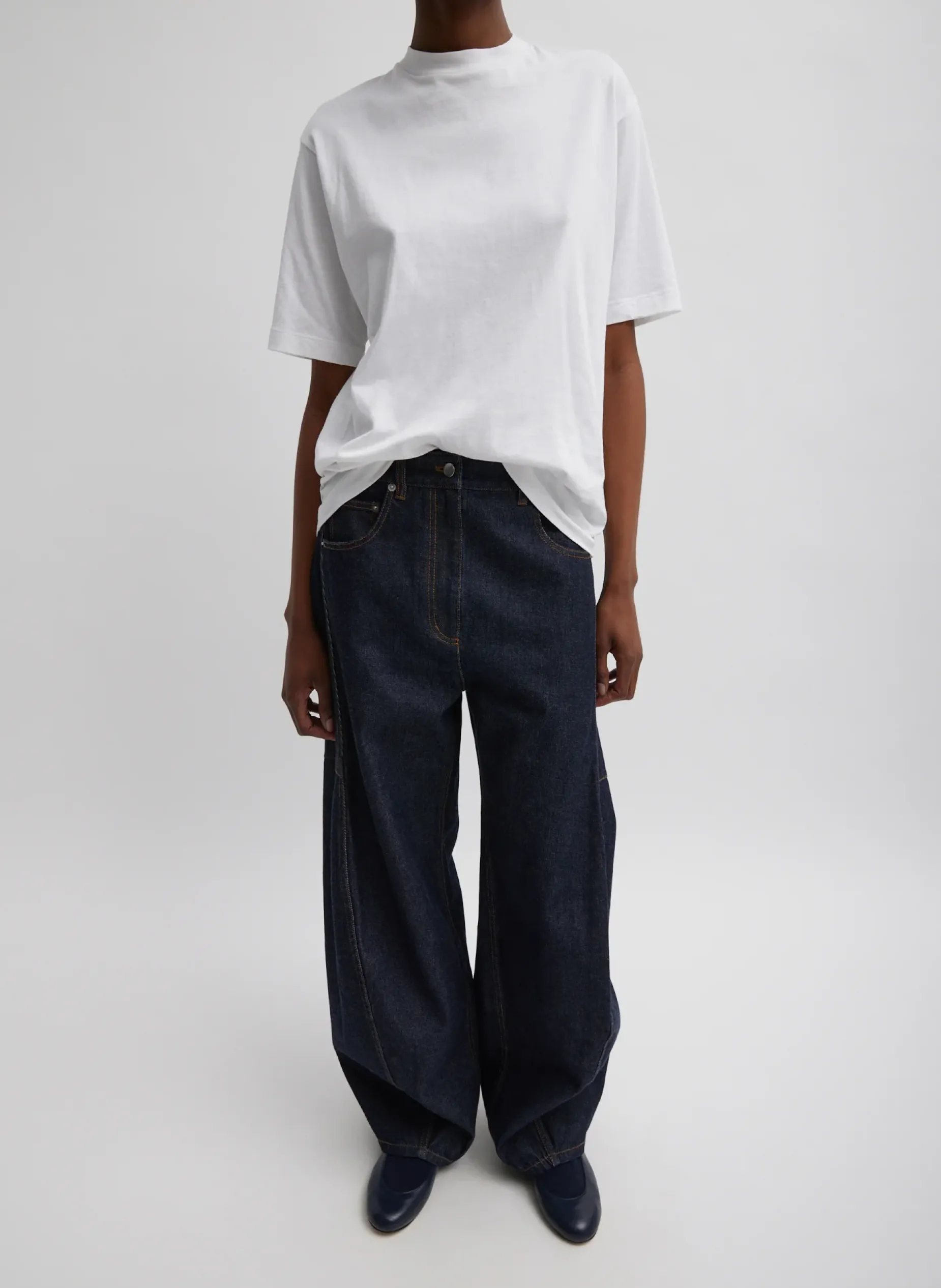 Denim|Pants & Shorts>Tibi Indigo Denim Sid Jean Dark Denim