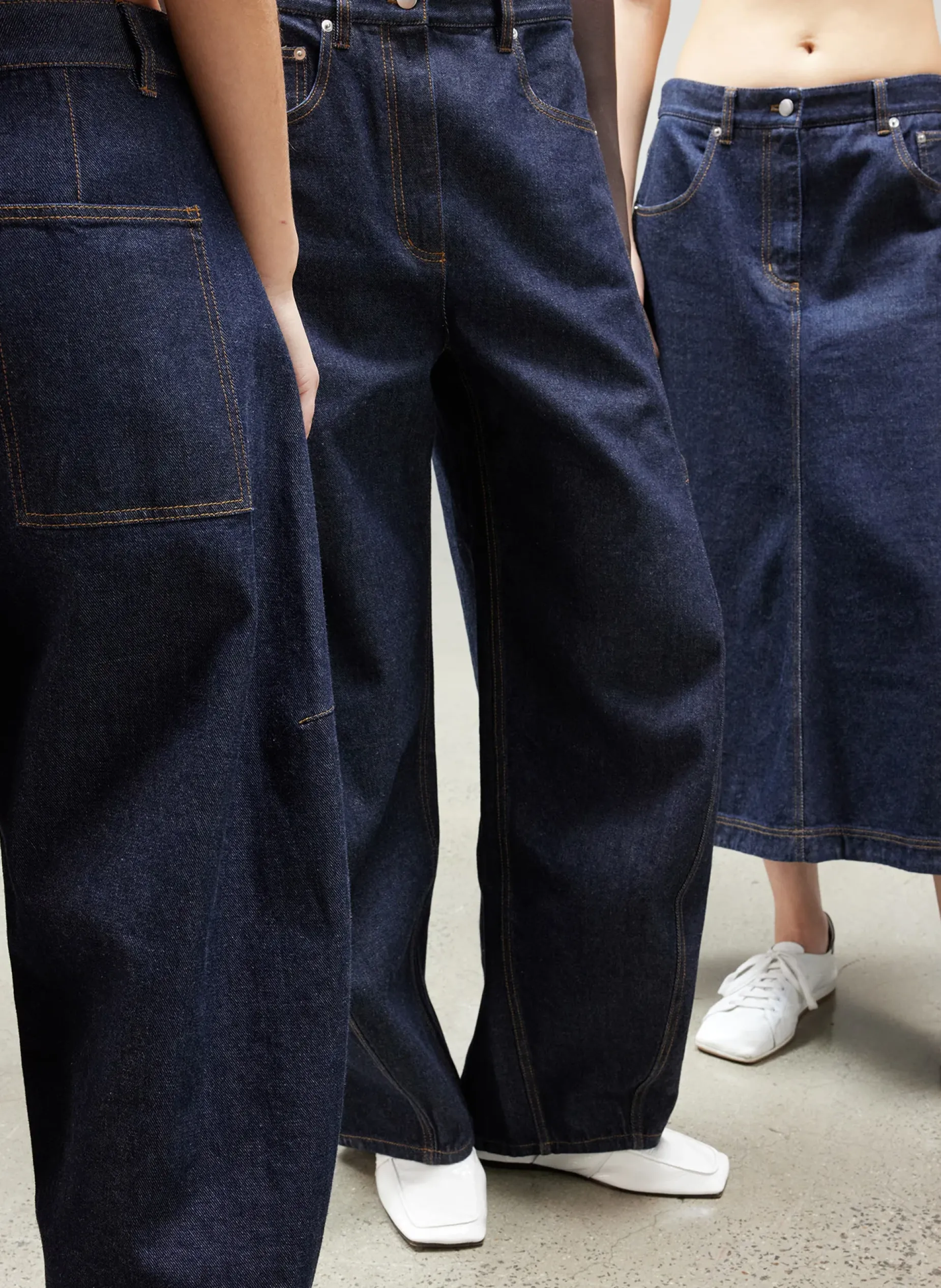 Denim|Pants & Shorts>Tibi Indigo Denim Sid Jean Dark Denim