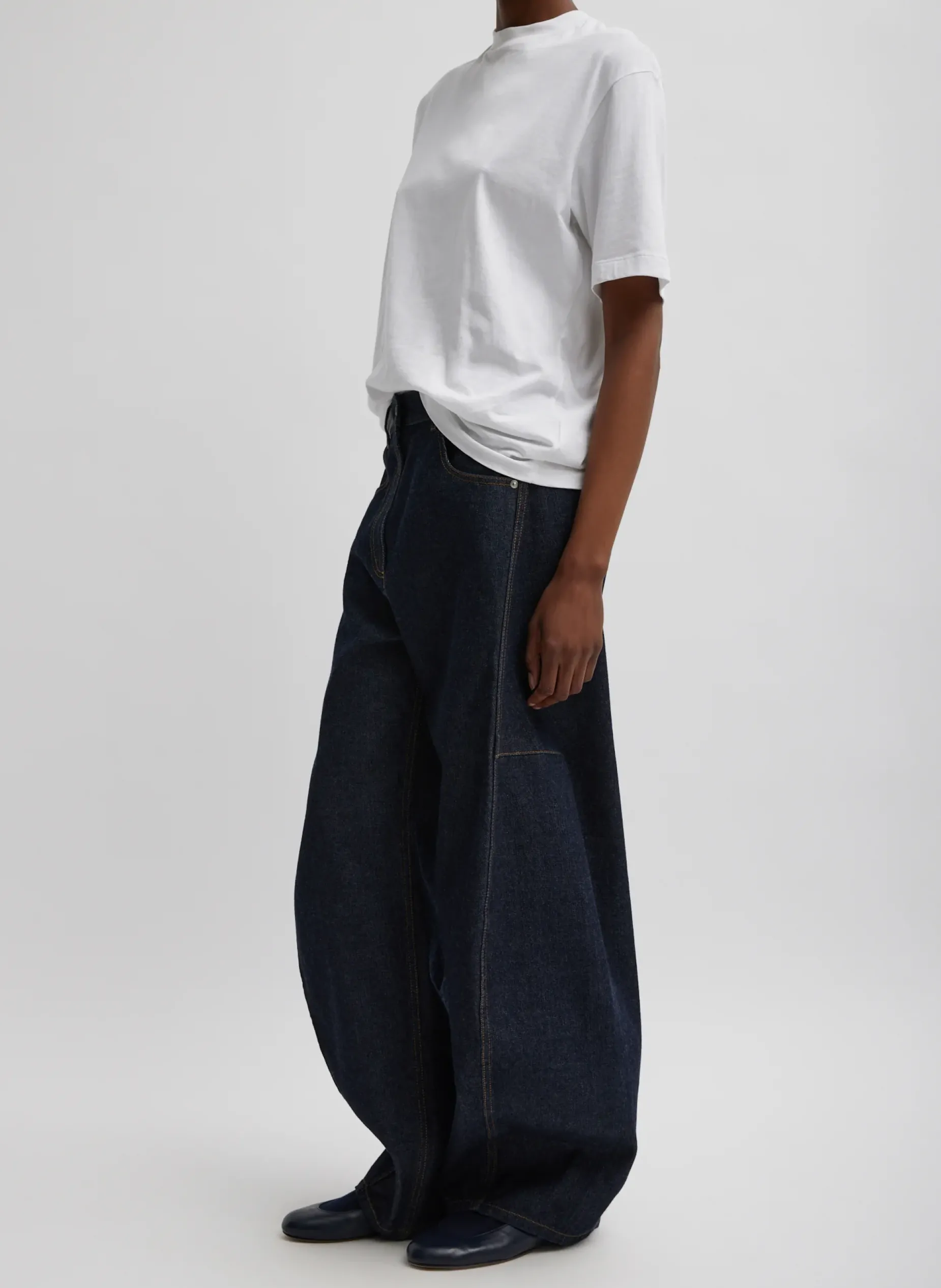 Denim|Pants & Shorts>Tibi Indigo Denim Sid Jean Dark Denim