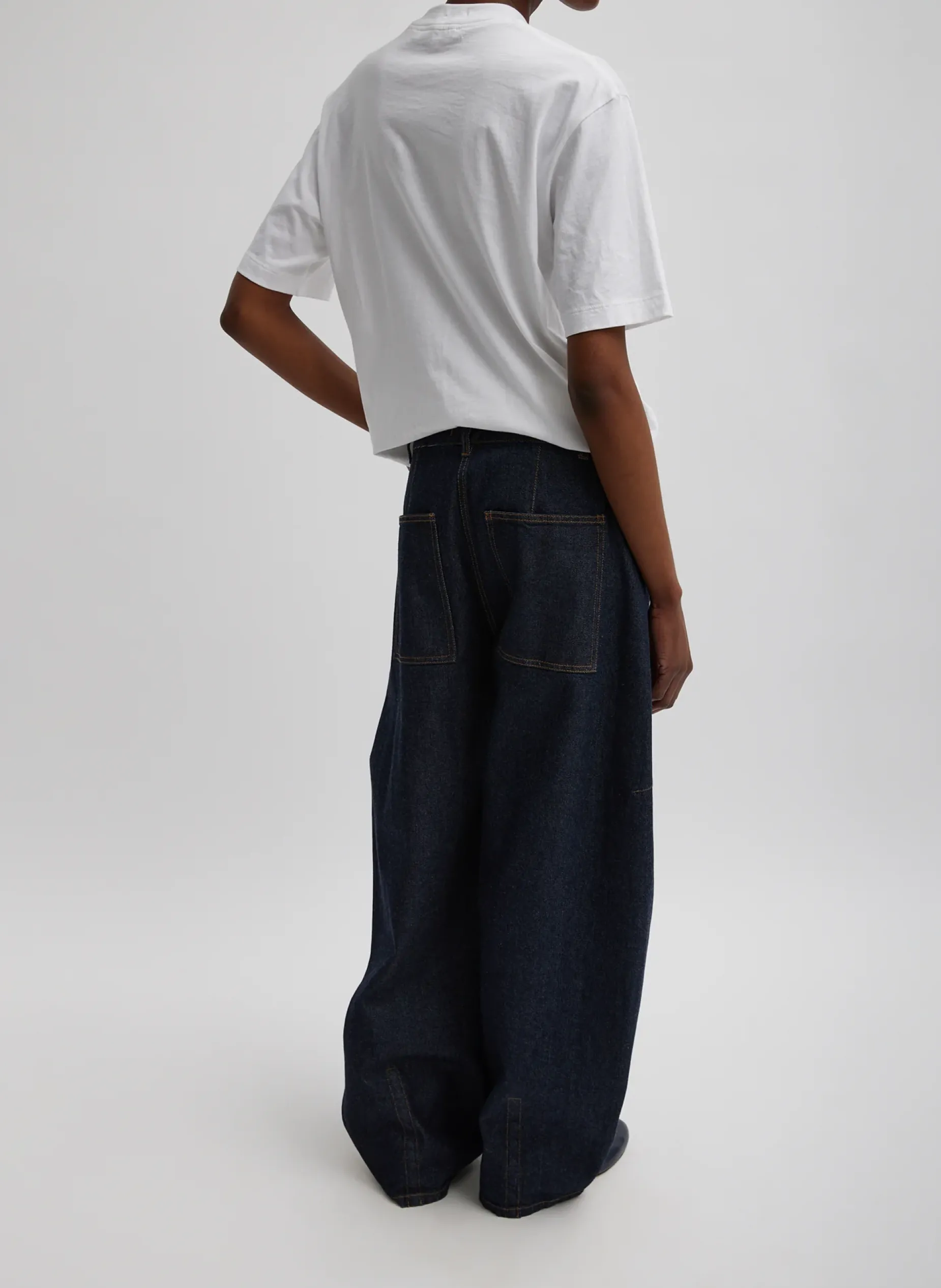 Denim|Pants & Shorts>Tibi Indigo Denim Sid Jean Dark Denim