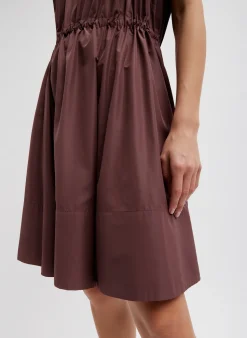Dresses>Tibi Italian Sporty Nylon Short Tank Dress Cinnamon