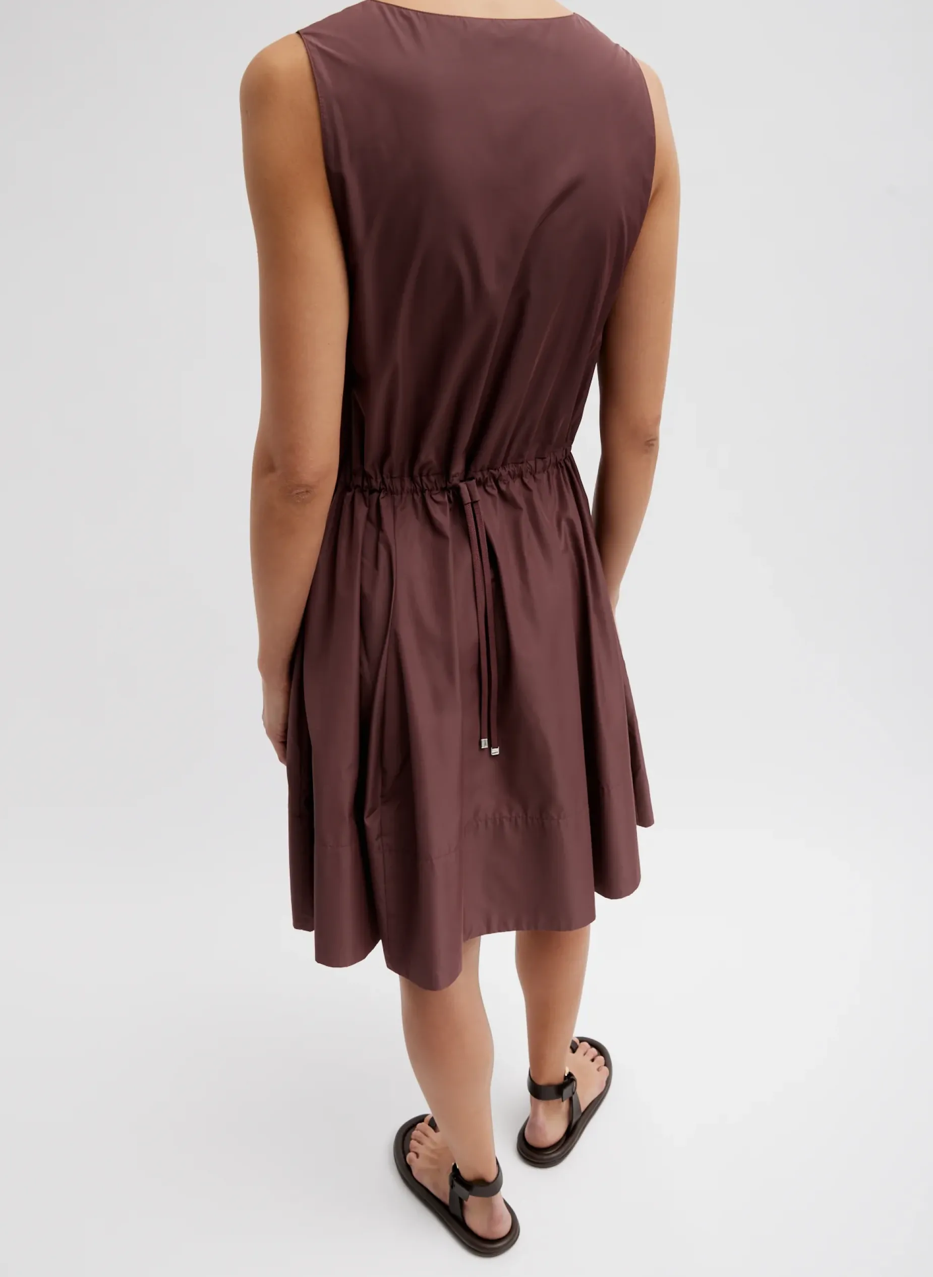 Dresses>Tibi Italian Sporty Nylon Short Tank Dress Cinnamon