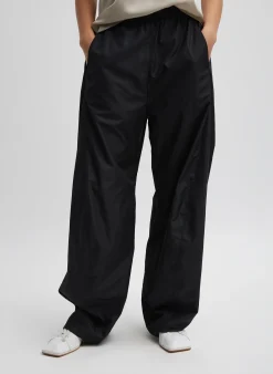 Pants & Shorts>Tibi Italian Sporty Nylon Winslow Pant Black
