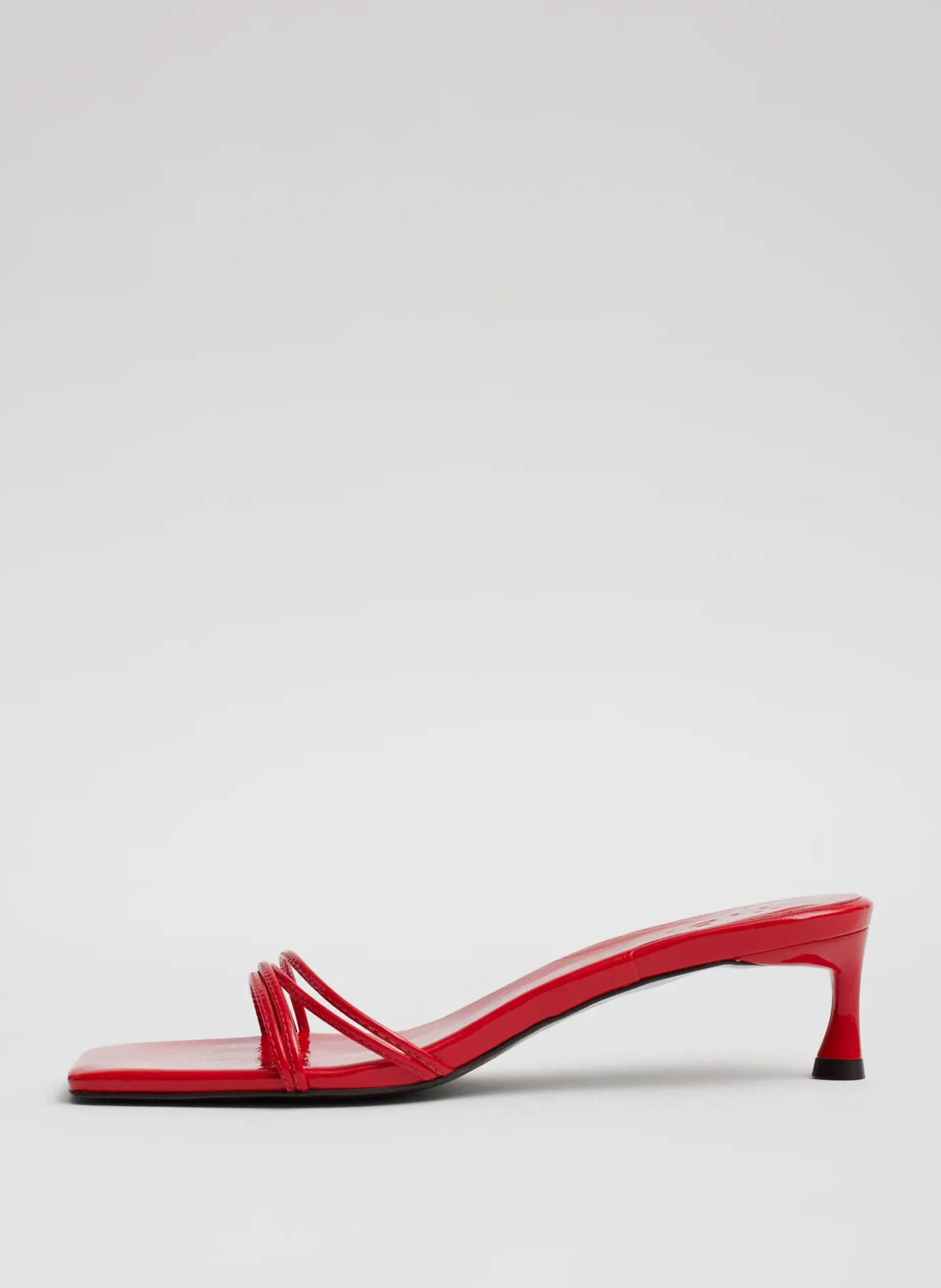 Heels|Sandals>Tibi Jim Naplack Sandal Cherry Red
