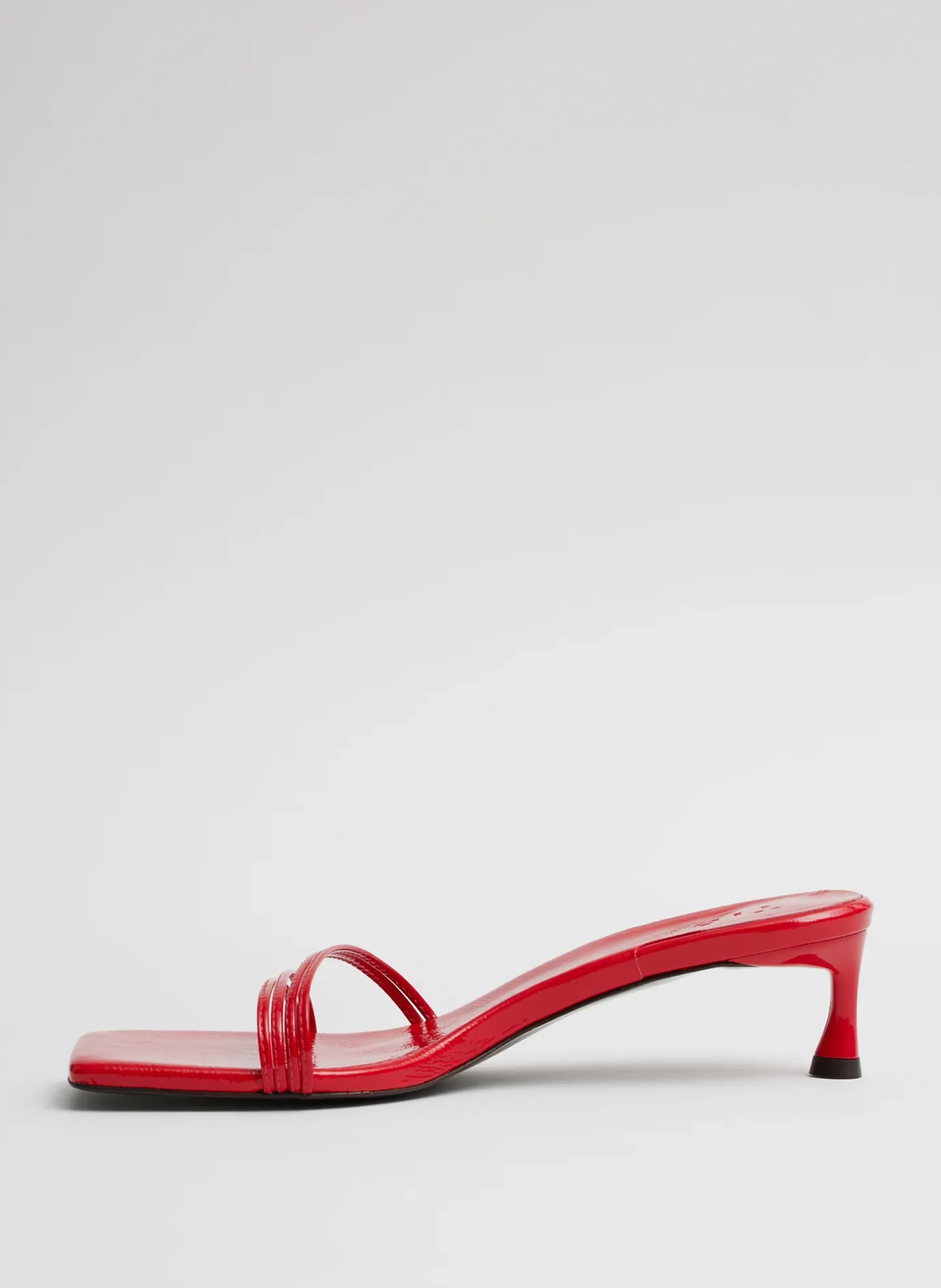 Heels|Sandals>Tibi Jim Naplack Sandal Cherry Red