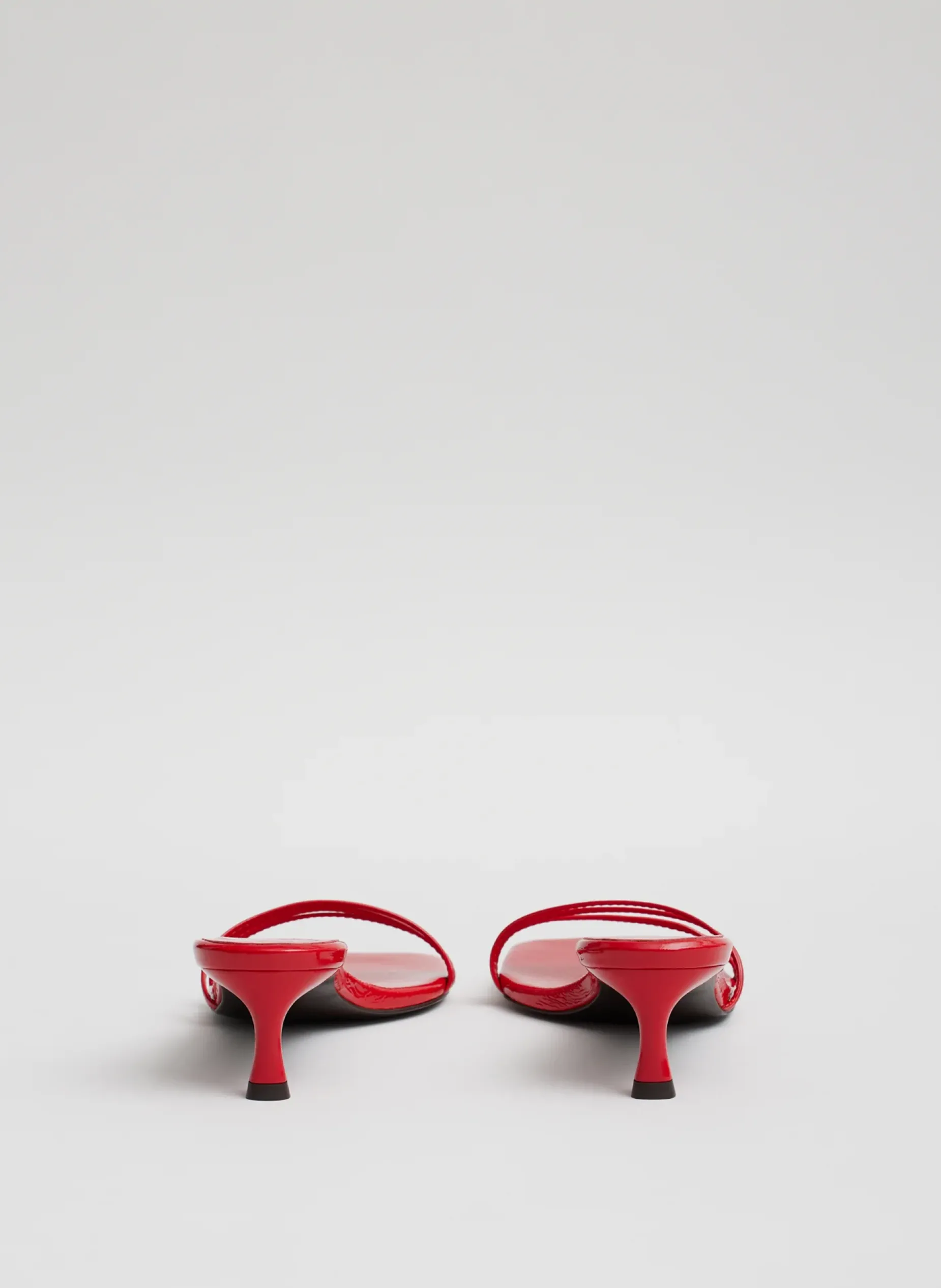 Heels|Sandals>Tibi Jim Naplack Sandal Cherry Red