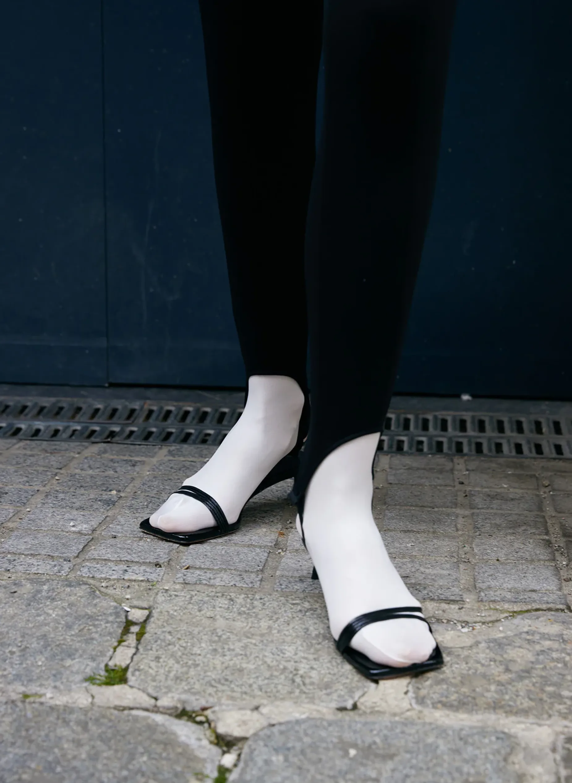 Heels|Sandals>Tibi Jim Naplack Sandal Black