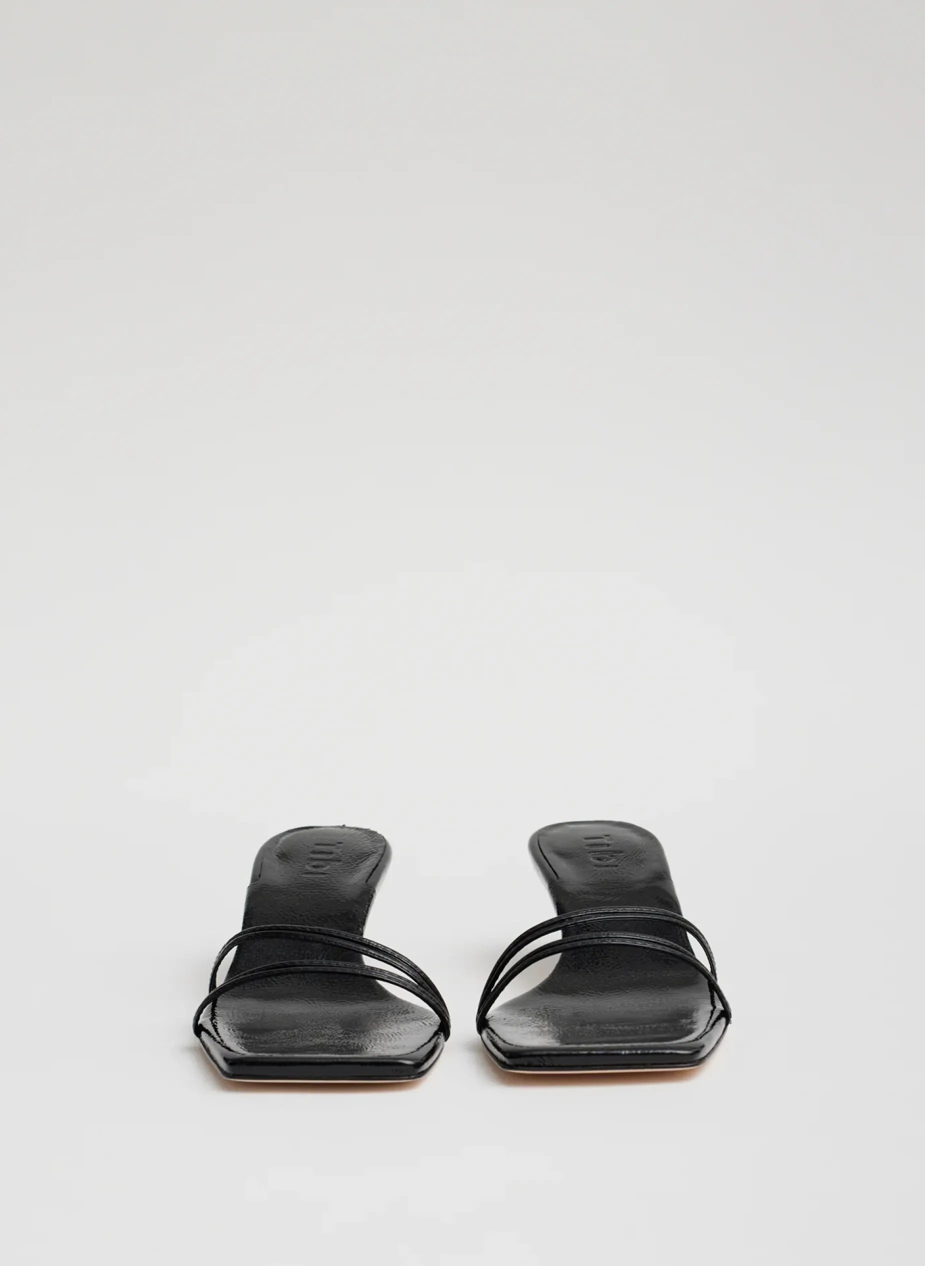 Heels|Sandals>Tibi Jim Naplack Sandal Black