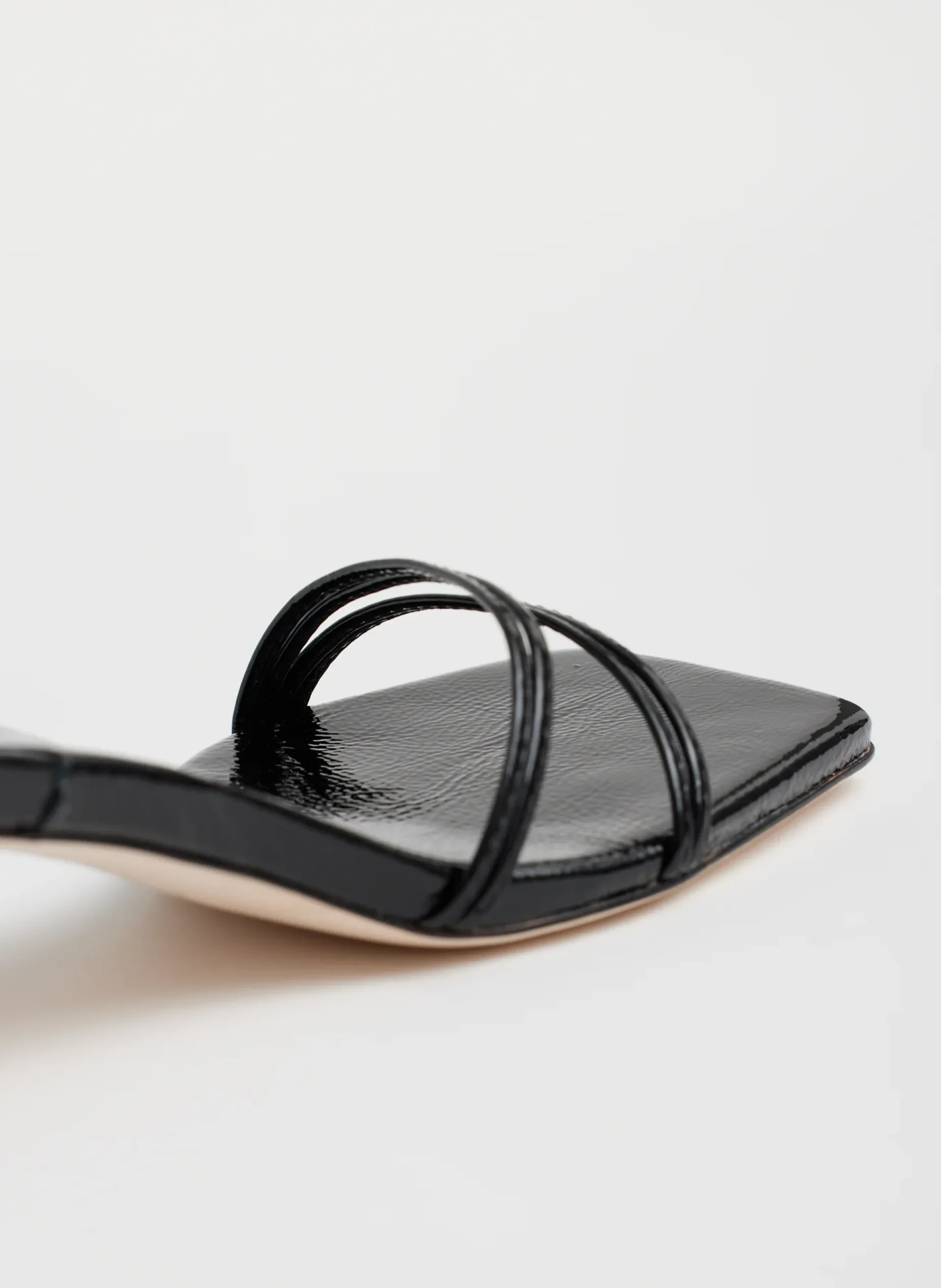 Heels|Sandals>Tibi Jim Naplack Sandal Black