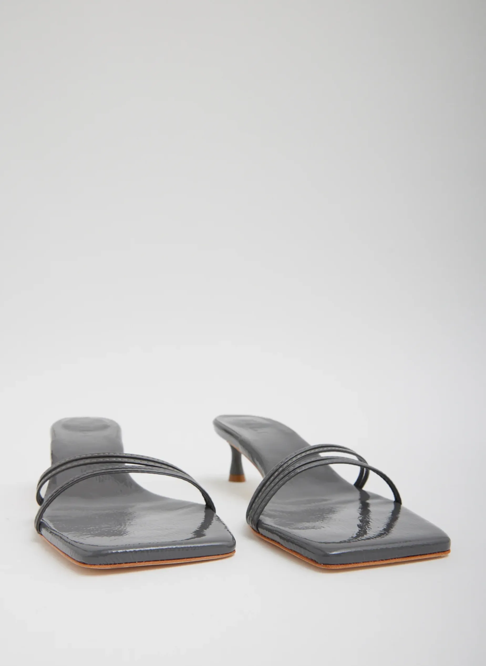 Heels|Sandals>Tibi Jim Naplack Sandal Grey