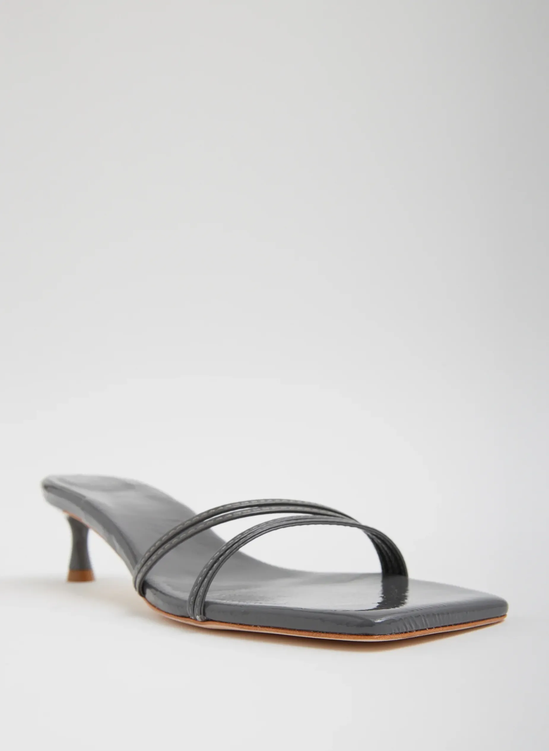 Heels|Sandals>Tibi Jim Naplack Sandal Grey