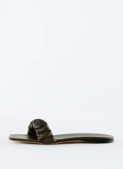 Flats|Sandals>Tibi Jordan Nappa Sandal Brown