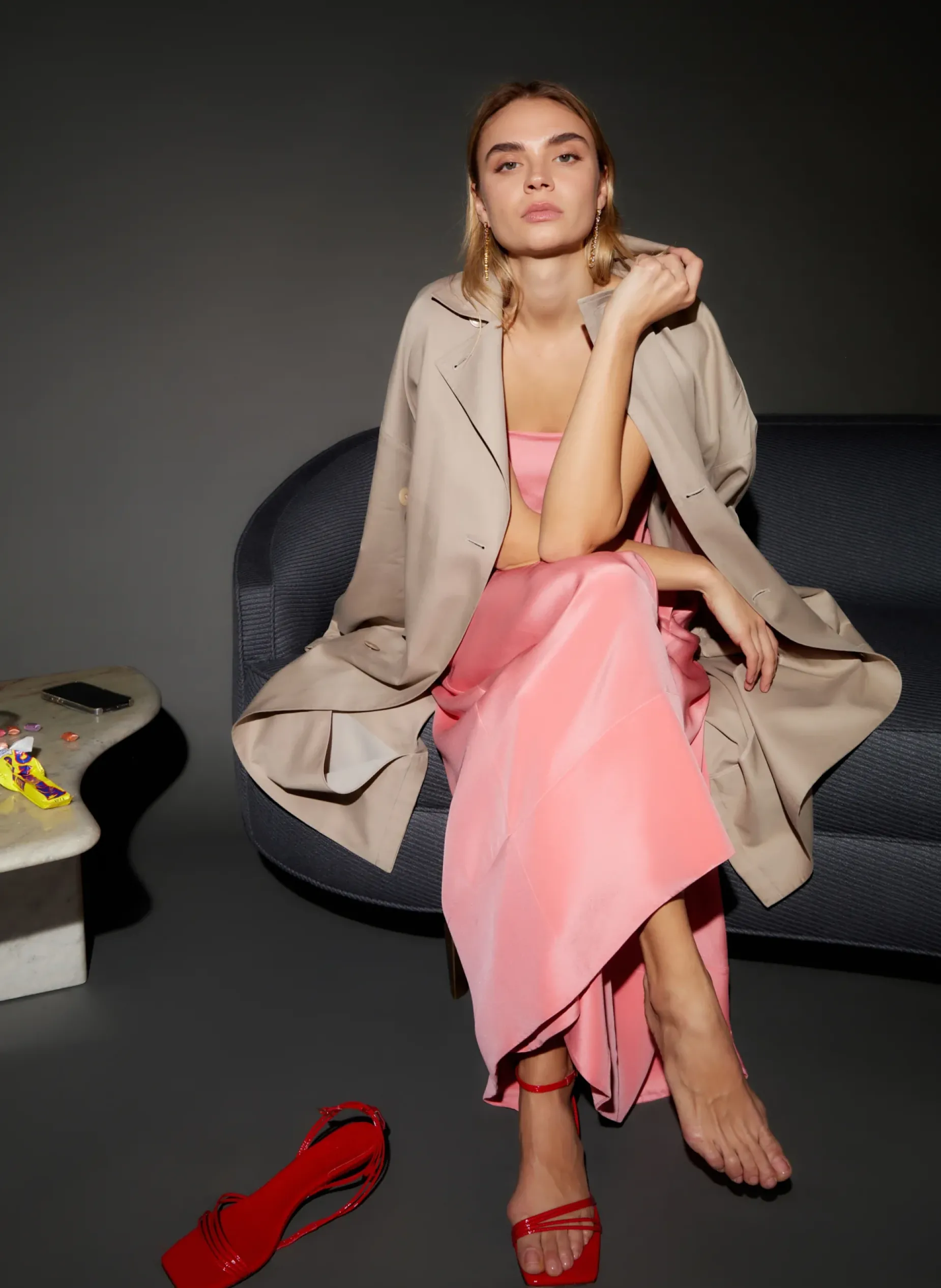Jackets & Outerwear|Fundamentals - WOFs>Tibi Lancaster Trench Stone