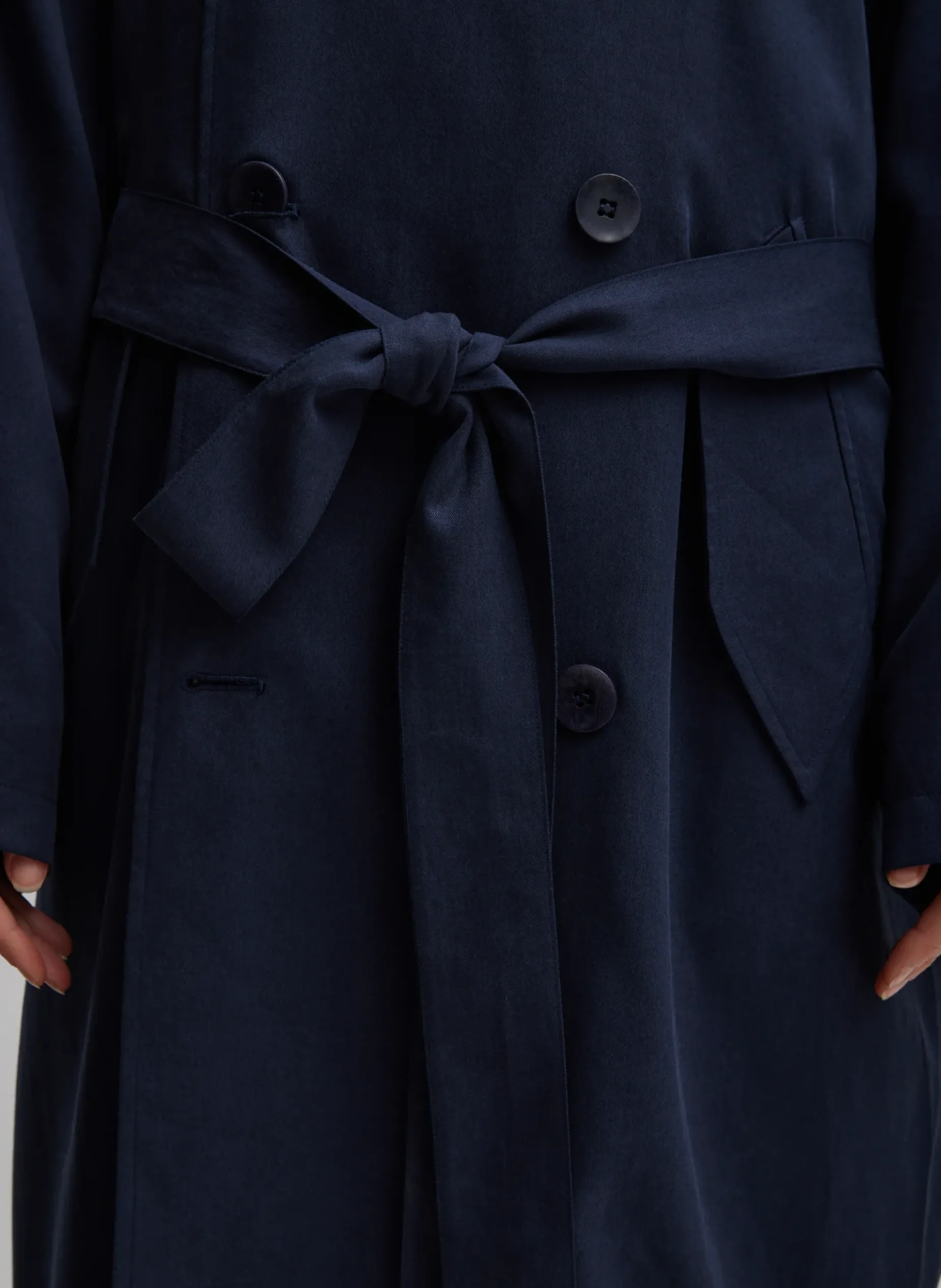 Jackets & Outerwear|Fundamentals - WOFs>Tibi Lancaster Trench Navy