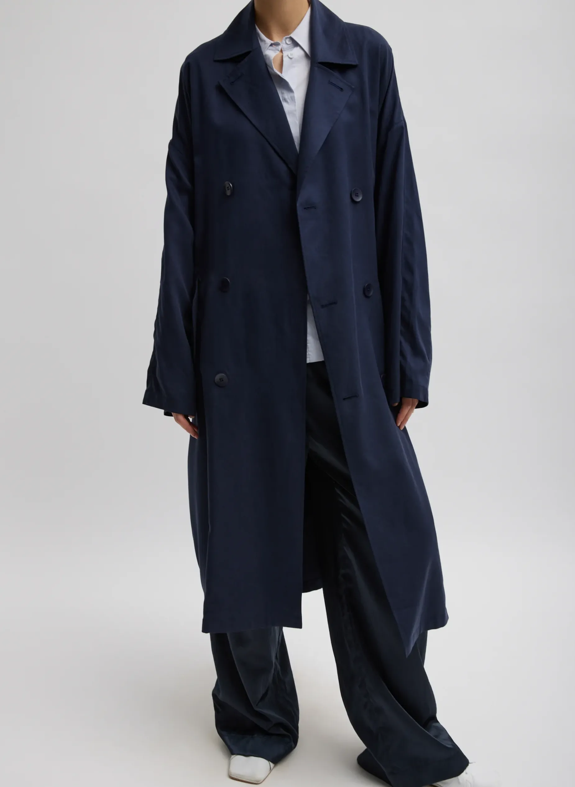 Jackets & Outerwear|Fundamentals - WOFs>Tibi Lancaster Trench Navy