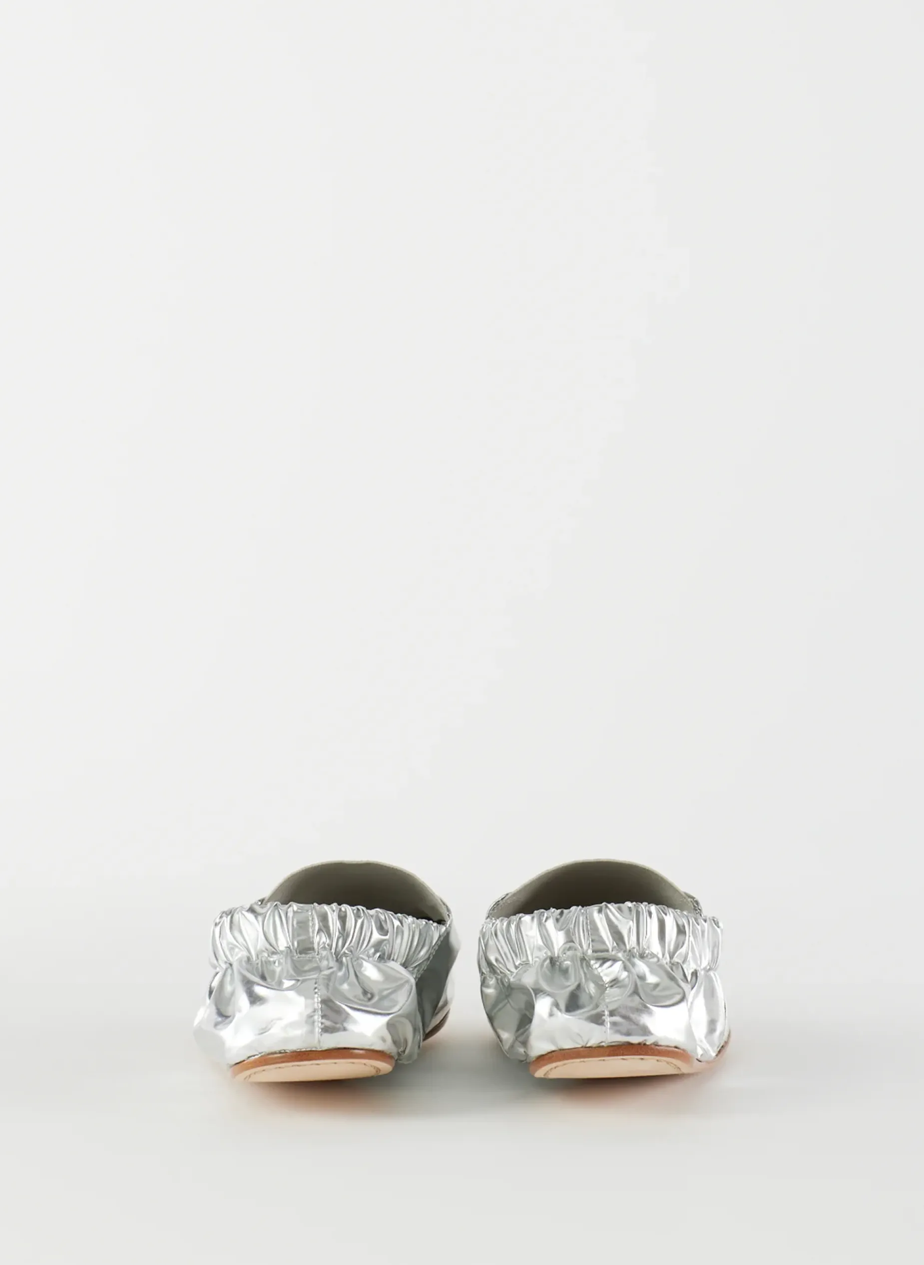 Flats>Tibi Metallic Mikhail Flat Silver